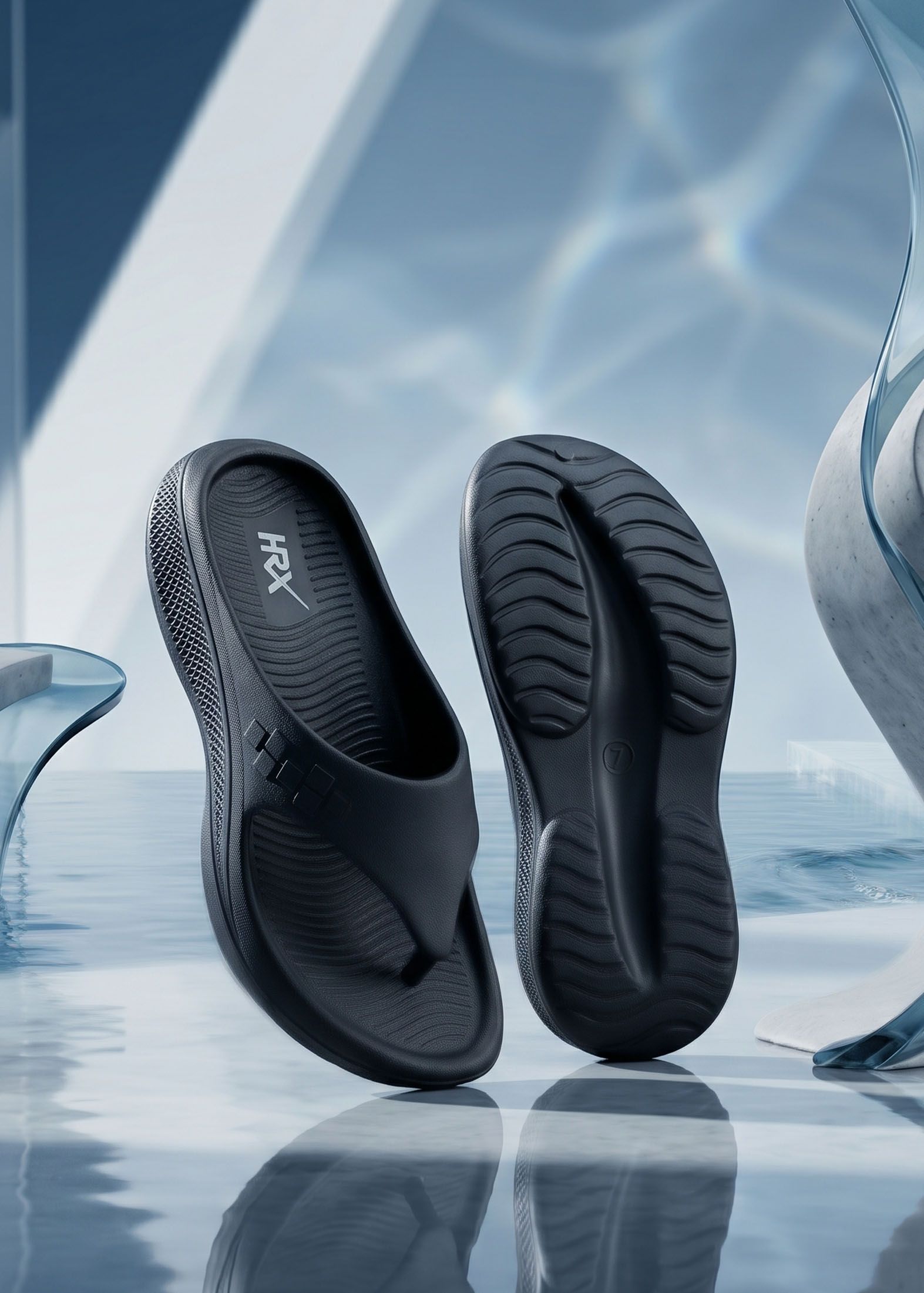 HRX by Hrithik Roshan Men Rubber Thong Flip-Flops