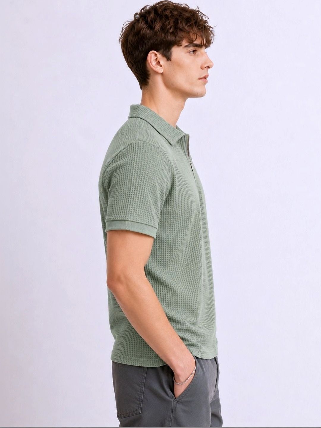 Mobox Men Polo Collar T-shirt