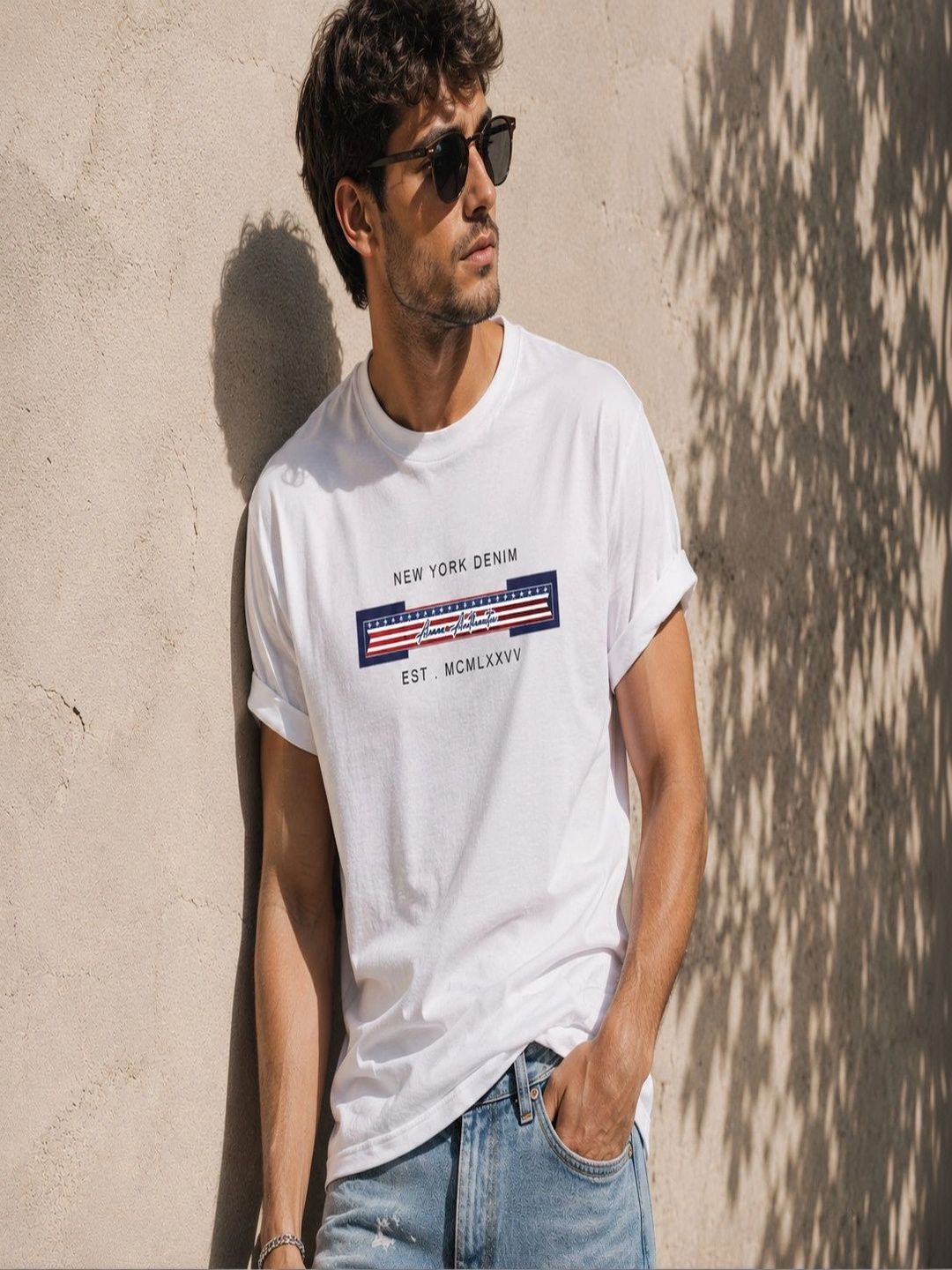MOSSMOOR Men Typography Printed T-shirt