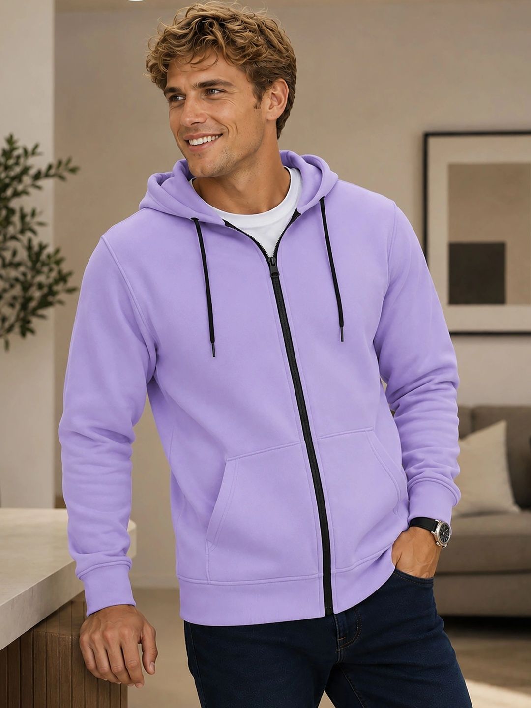 SZN Men Fleece Lightweight Puffer Jacket