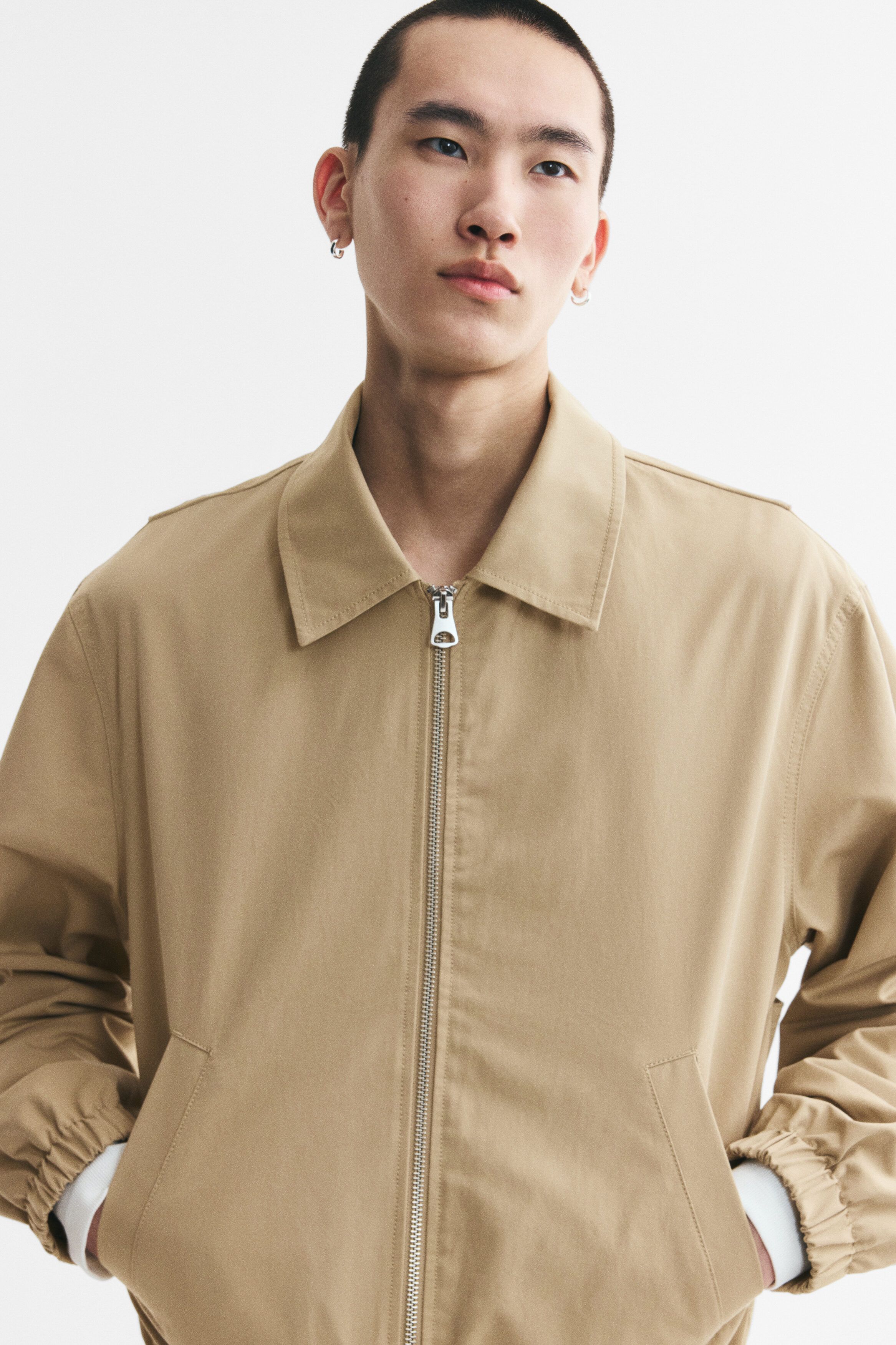 H&M Collared Cotton Jacket