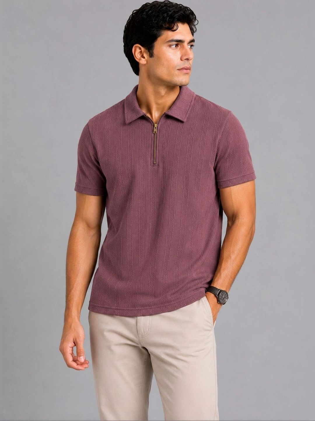 SZN Men Polo Collar T-shirt