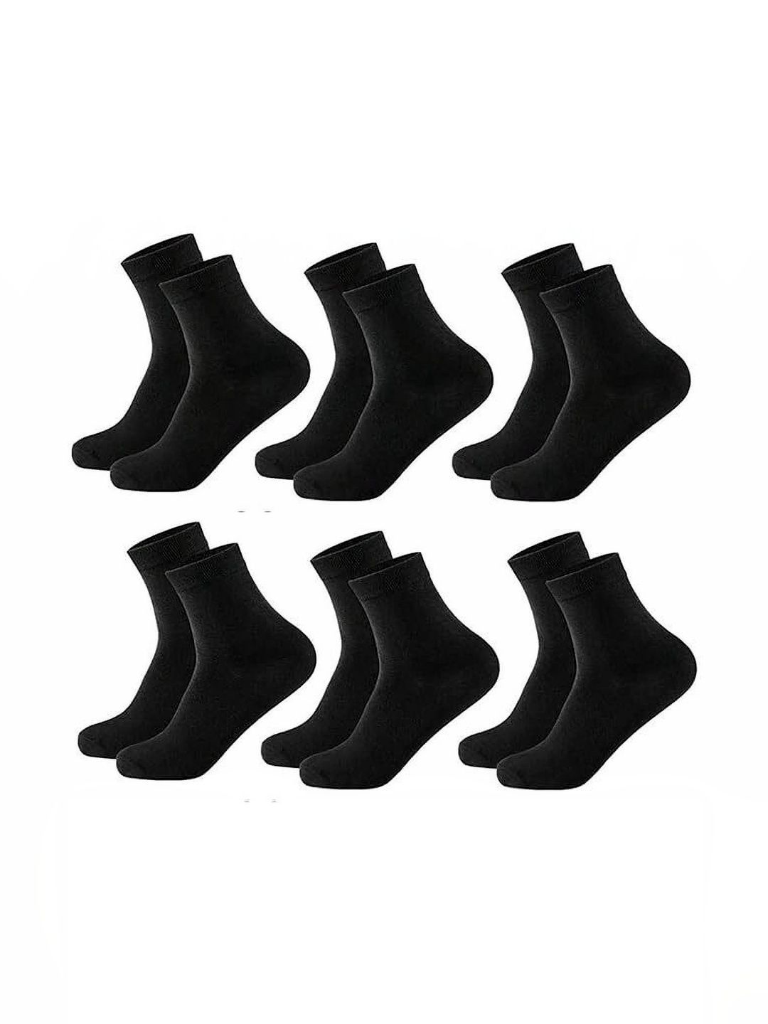 SOKSI Men Pack of 6 Cotton Assorted Ankle Length Socks
