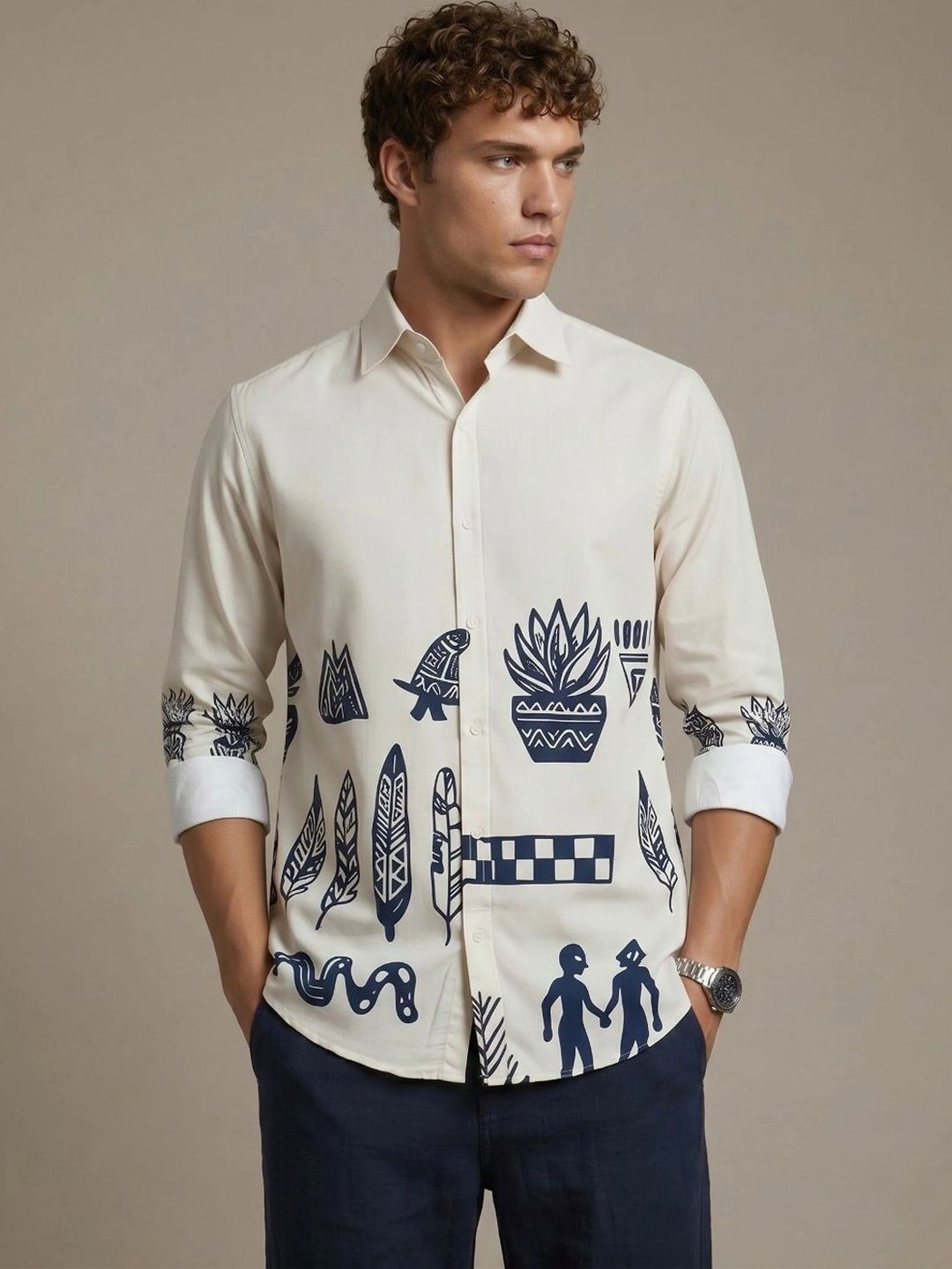 glitchez Men Standard Printed Casual Shirt