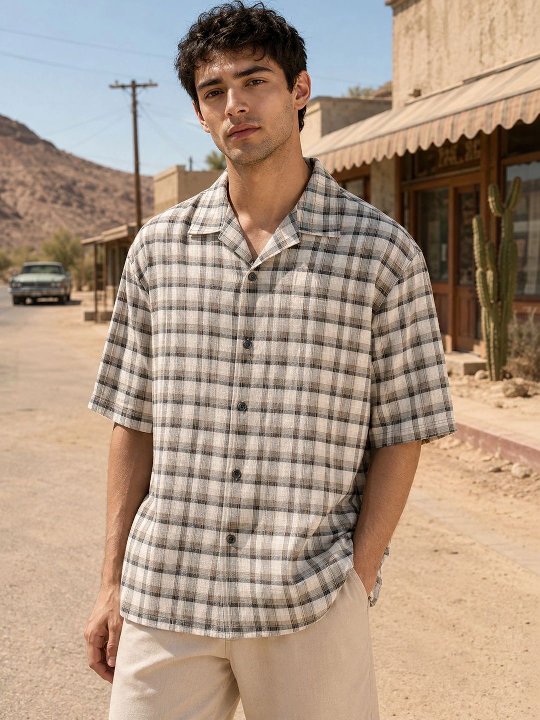 Maniac Men Comfort Checked Casual Shirt