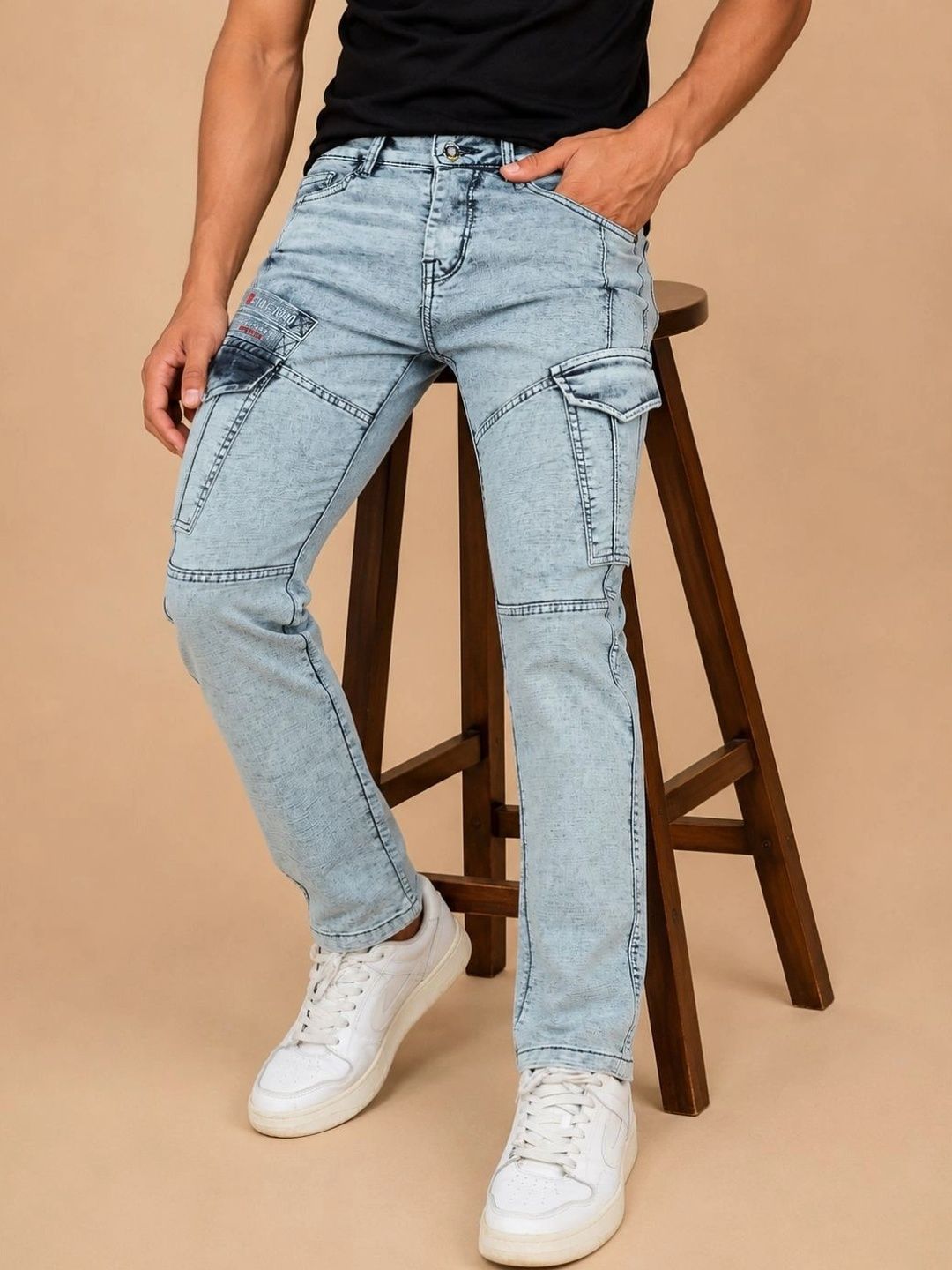 GEX Men Regular Fit Mid-Rise Jeans