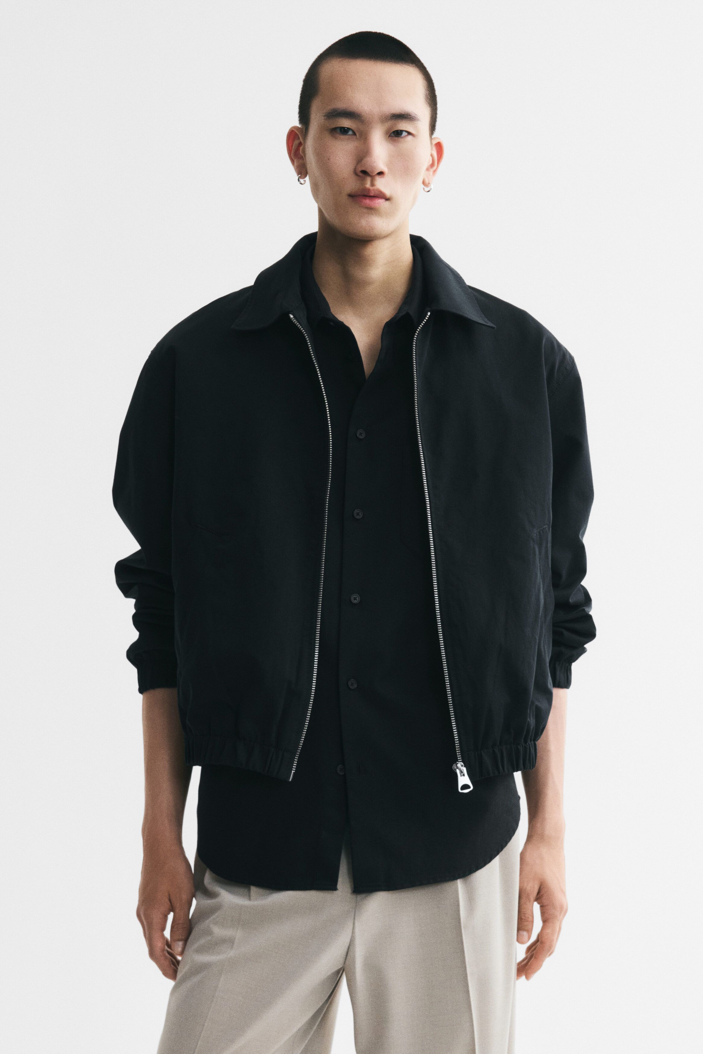 H&M Collared cotton jacket