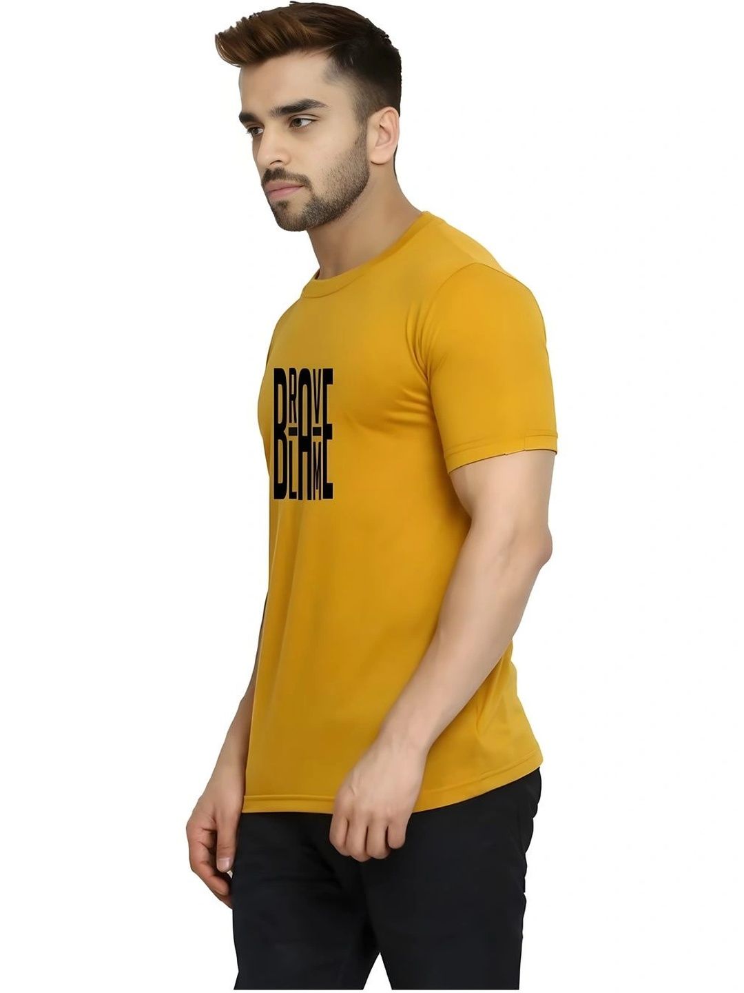 FLORA SHINE Men Typography Printed Bio Finish T-shirt