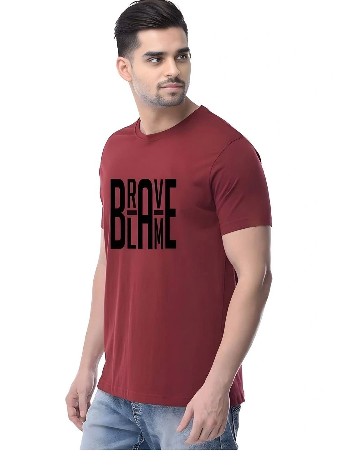 FLORA SHINE Men Typography Printed Bio Finish T-shirt