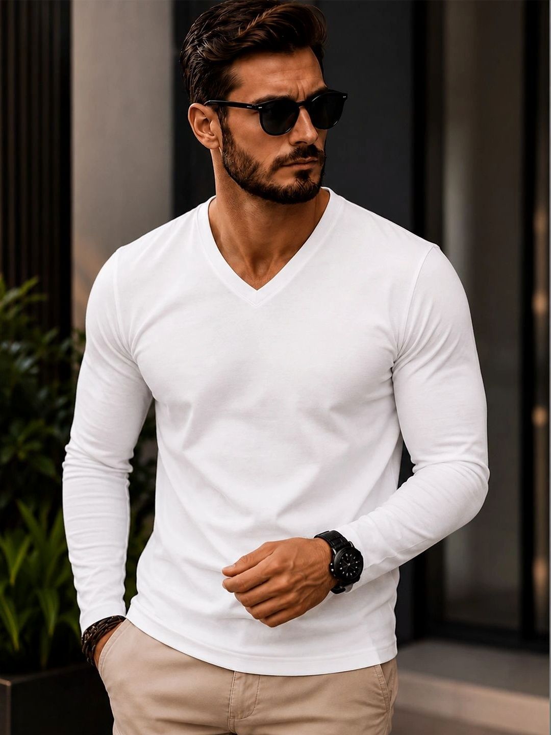 FBAR Men V-Neck T-shirt