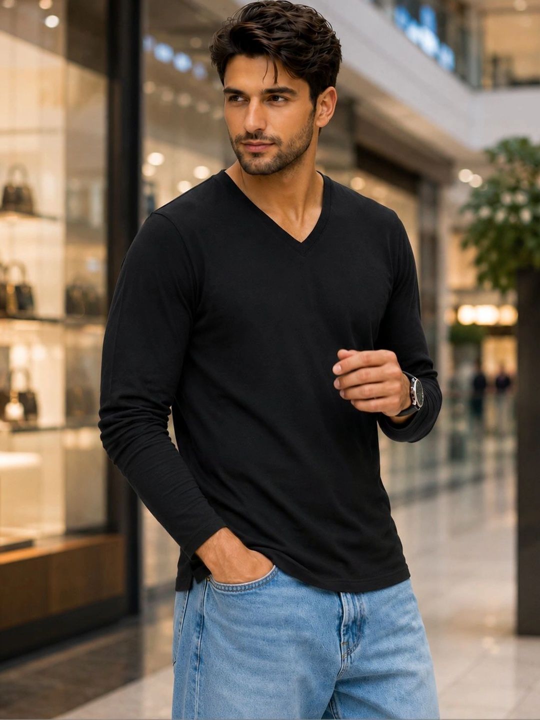 FBAR Men V-Neck T-shirt