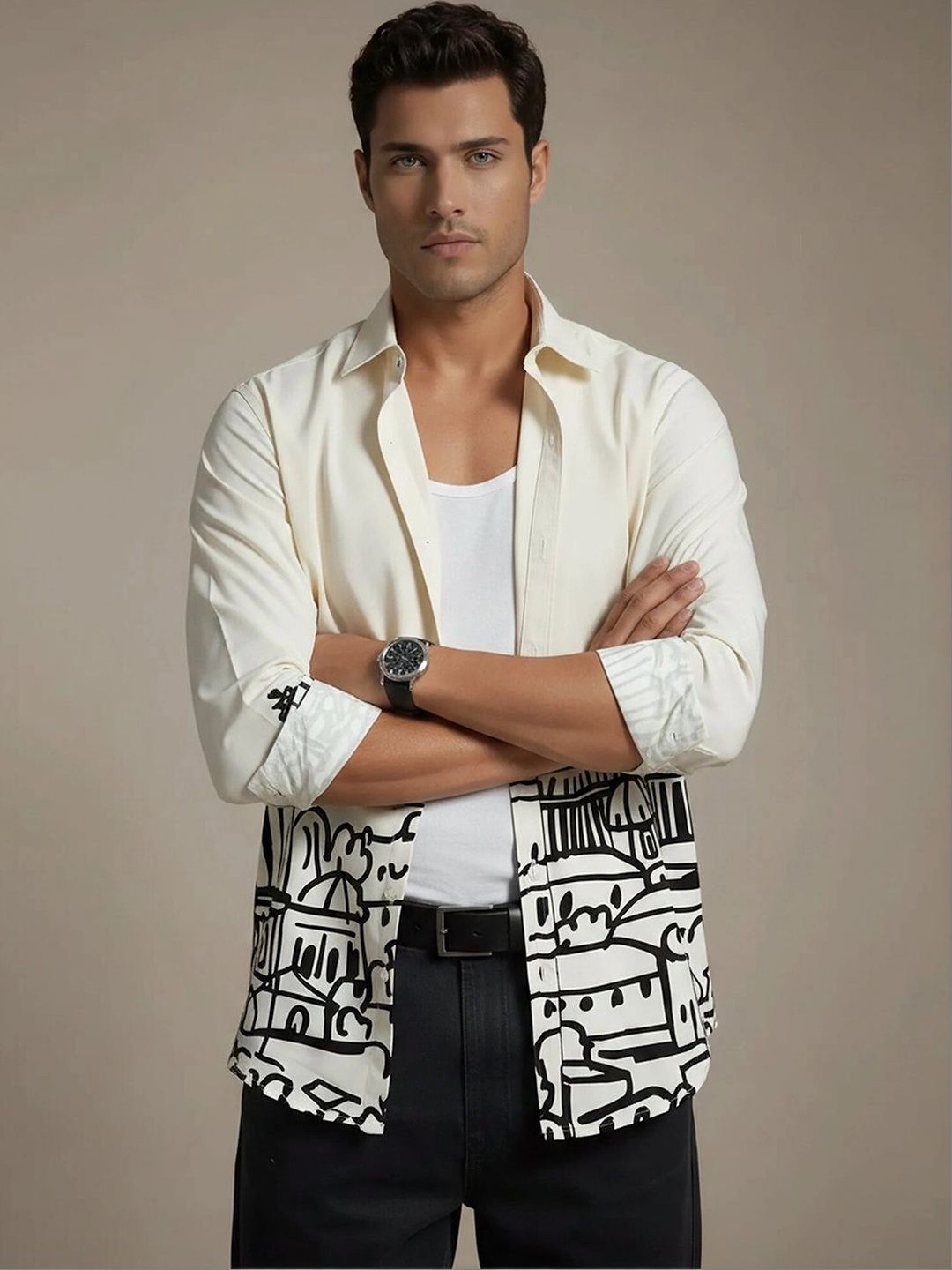 glitchez Men Standard Printed Casual Shirt