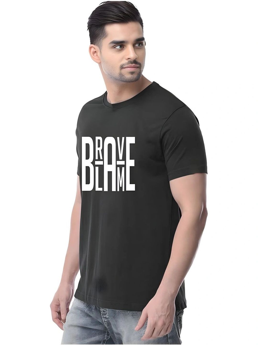 FLORA SHINE Men Typography Printed Bio Finish T-shirt