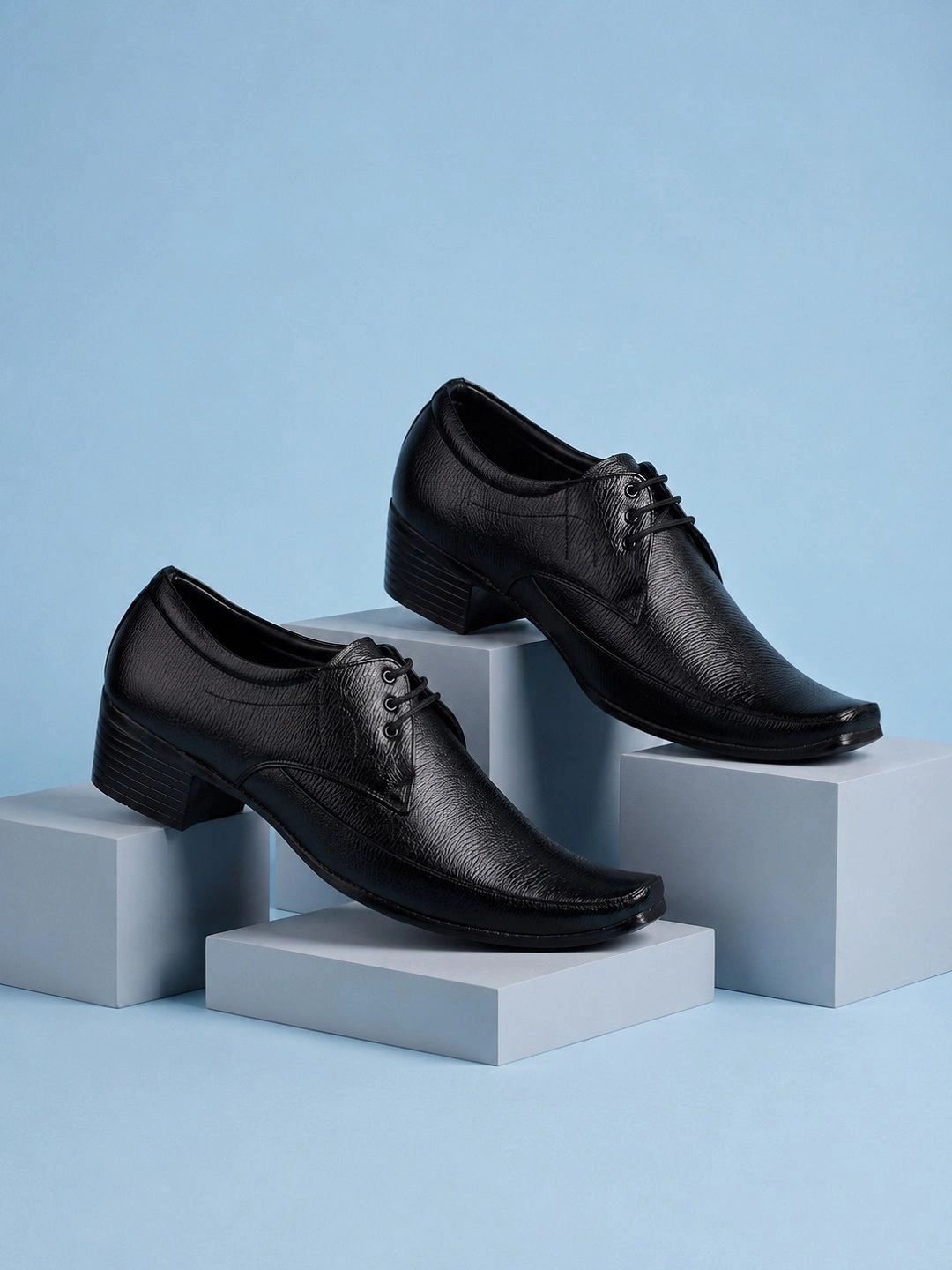 Bxxy Men Faux Leather Formal Elevator Derbys