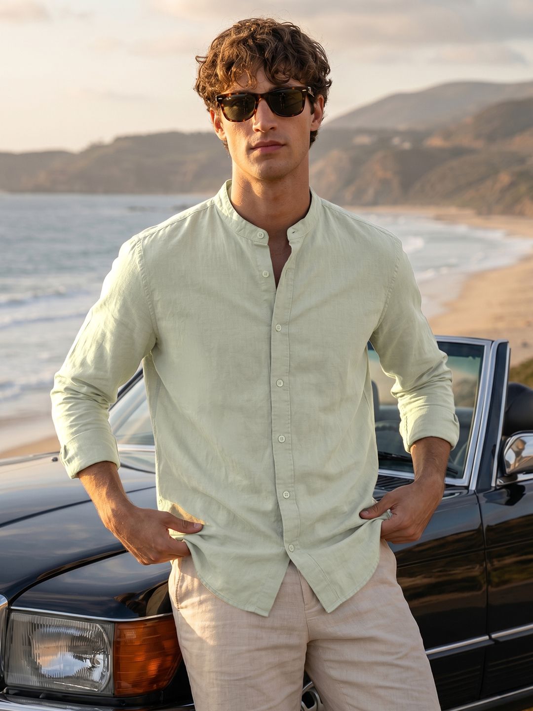 The Indian Garage Co Pure Cotton Solid Casual Shirt
