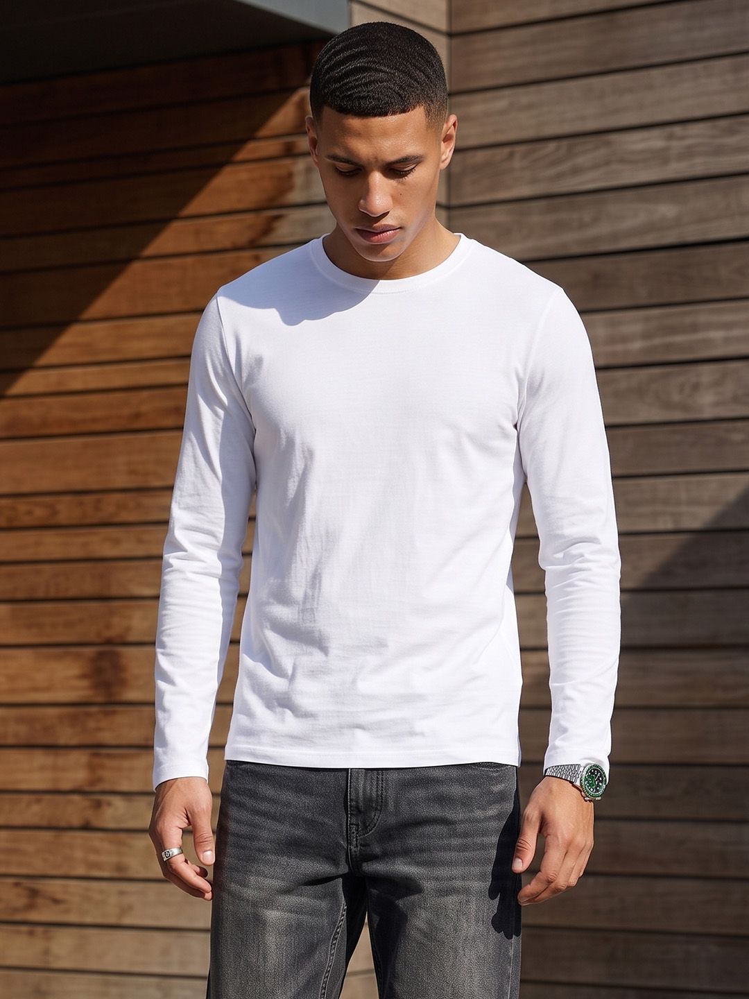 The Roadster Life Co. Long Sleeves Pure Cotton T-shirt