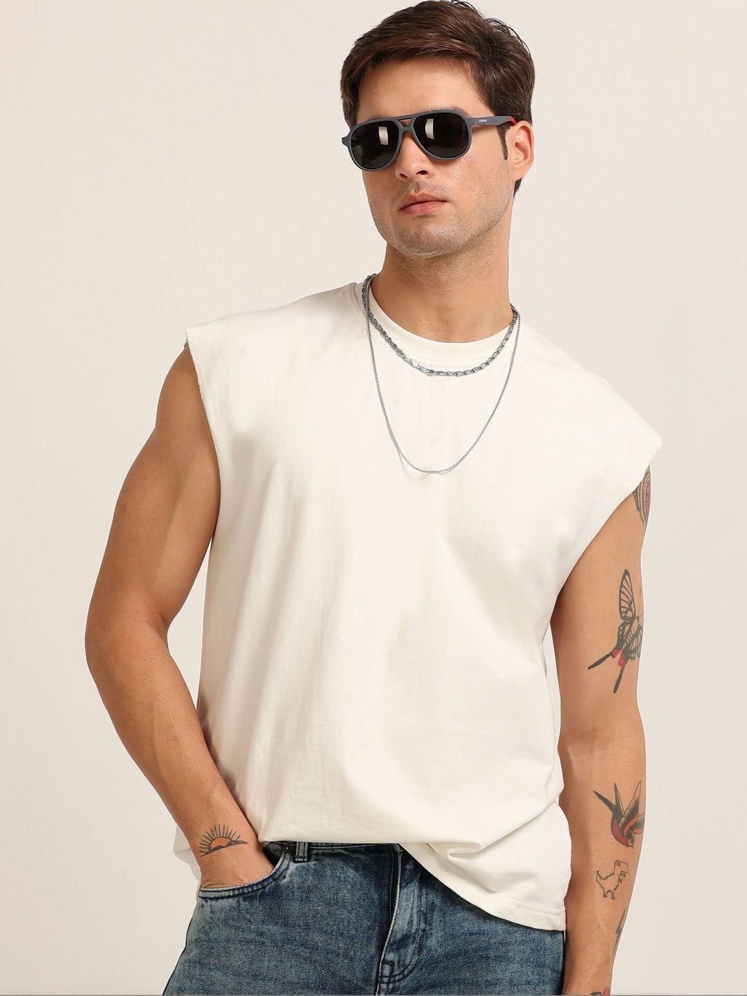 MOHICANS Men Capsleeves Oversized fit Gym Tank T-Shirt