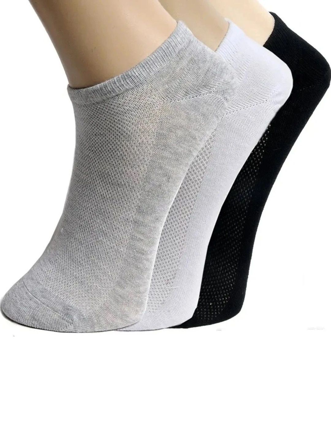Uptakers Men Pack of 3 Cotton Ankle Length Socks