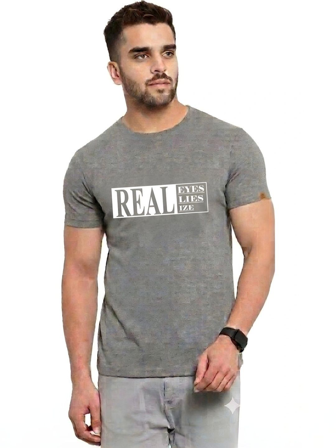 FLORA SHINE Men Typography Printed Bio Finish T-shirt