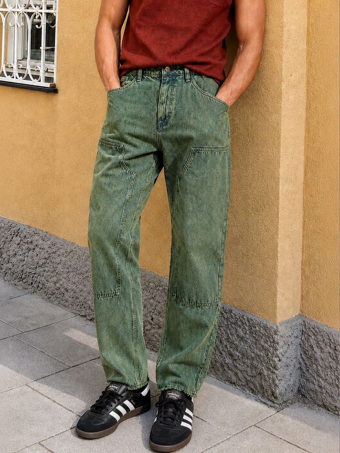 The Indian Garage Co Men Cotton Relaxed Fit Jeans
