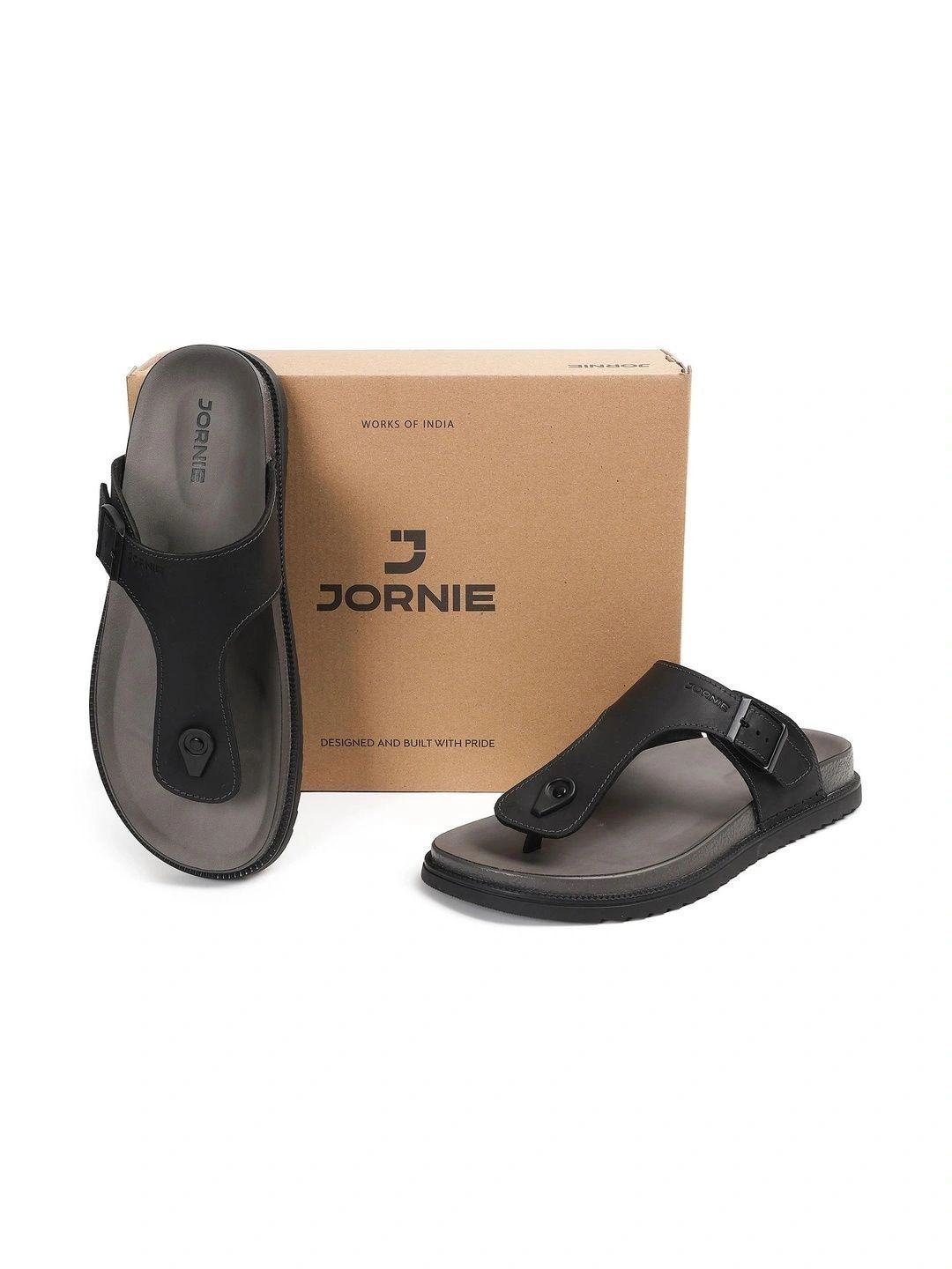 JORNIE Men Leather Comfort Sandals