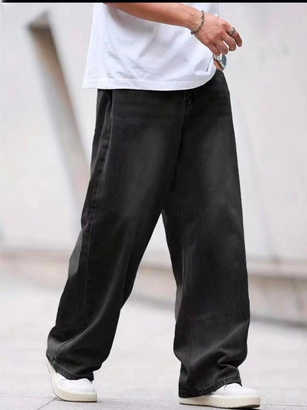 Mast & Harbour Men Wide Leg High-Rise Jeans
