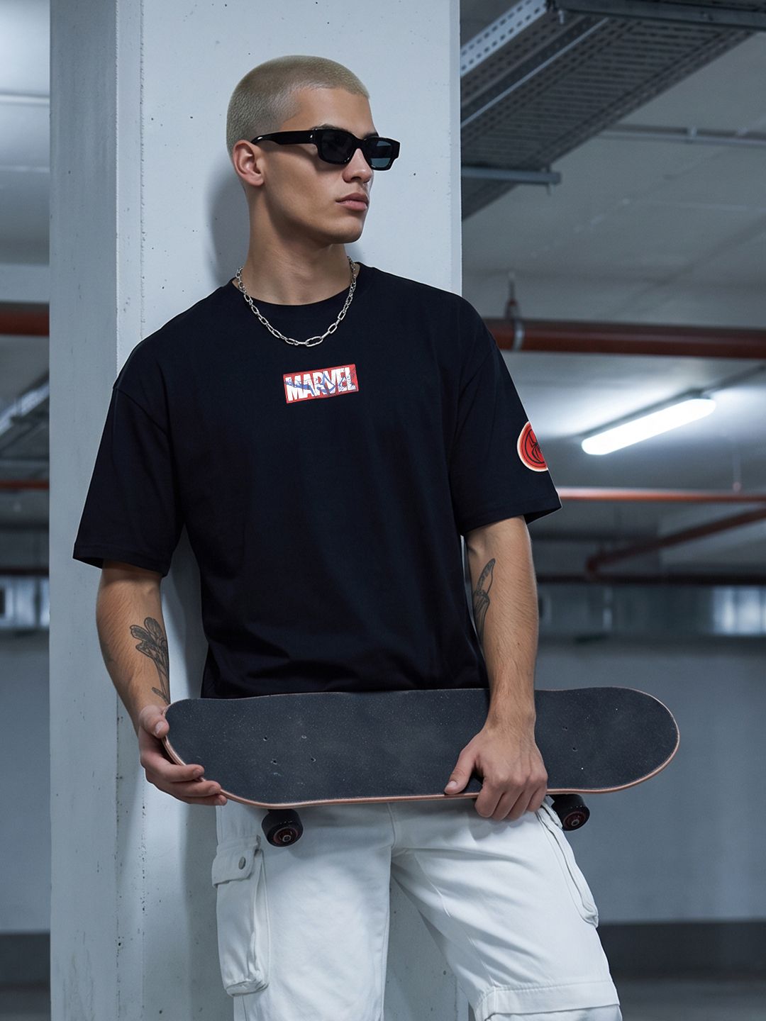 Kook N Keech Oversized Fit Spider-Man Graphic Printed Pure Cotton T-shirt