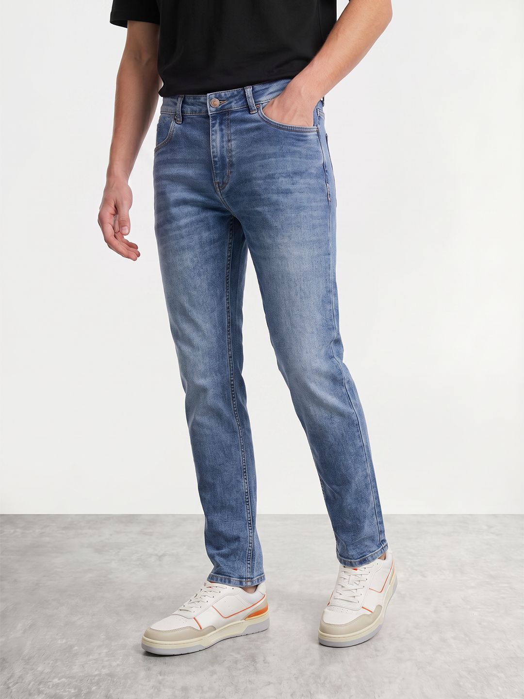 Mast & Harbour Men Heavy Fade Stretchable Jeans