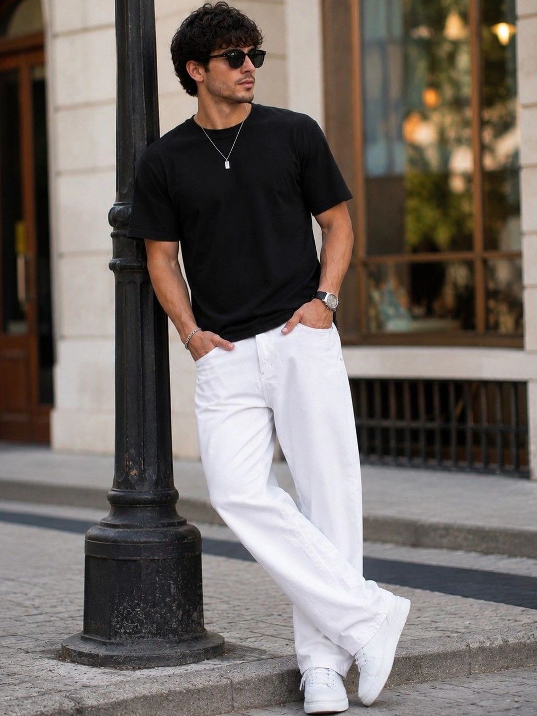 DENIM LIFE Men Classic Straight Fit Mid-Rise Stretchable Jeans