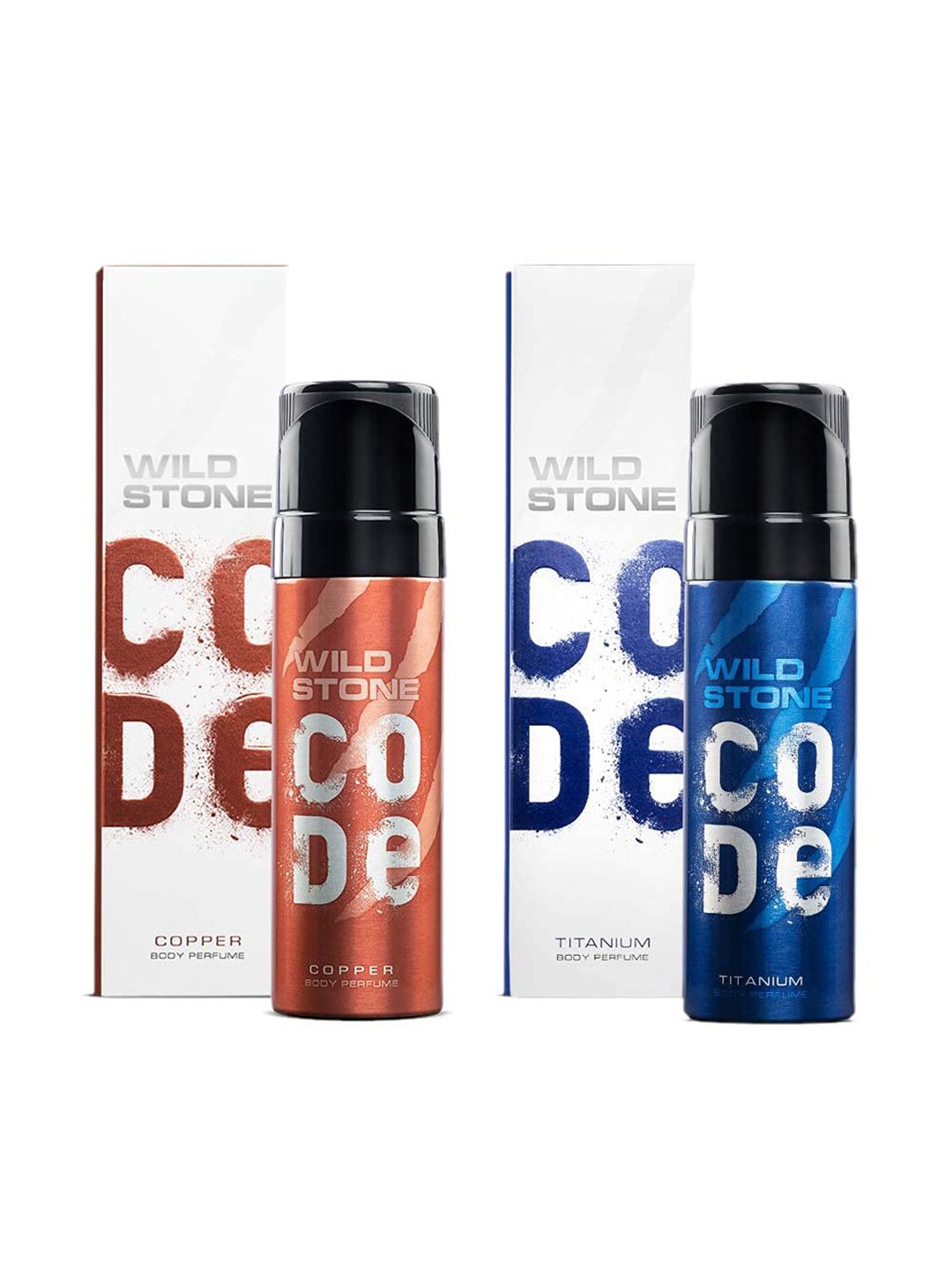 Wild stone code  Men Set of Code Copper & Titanium Body Perfume Deodorants - 150 ml Each