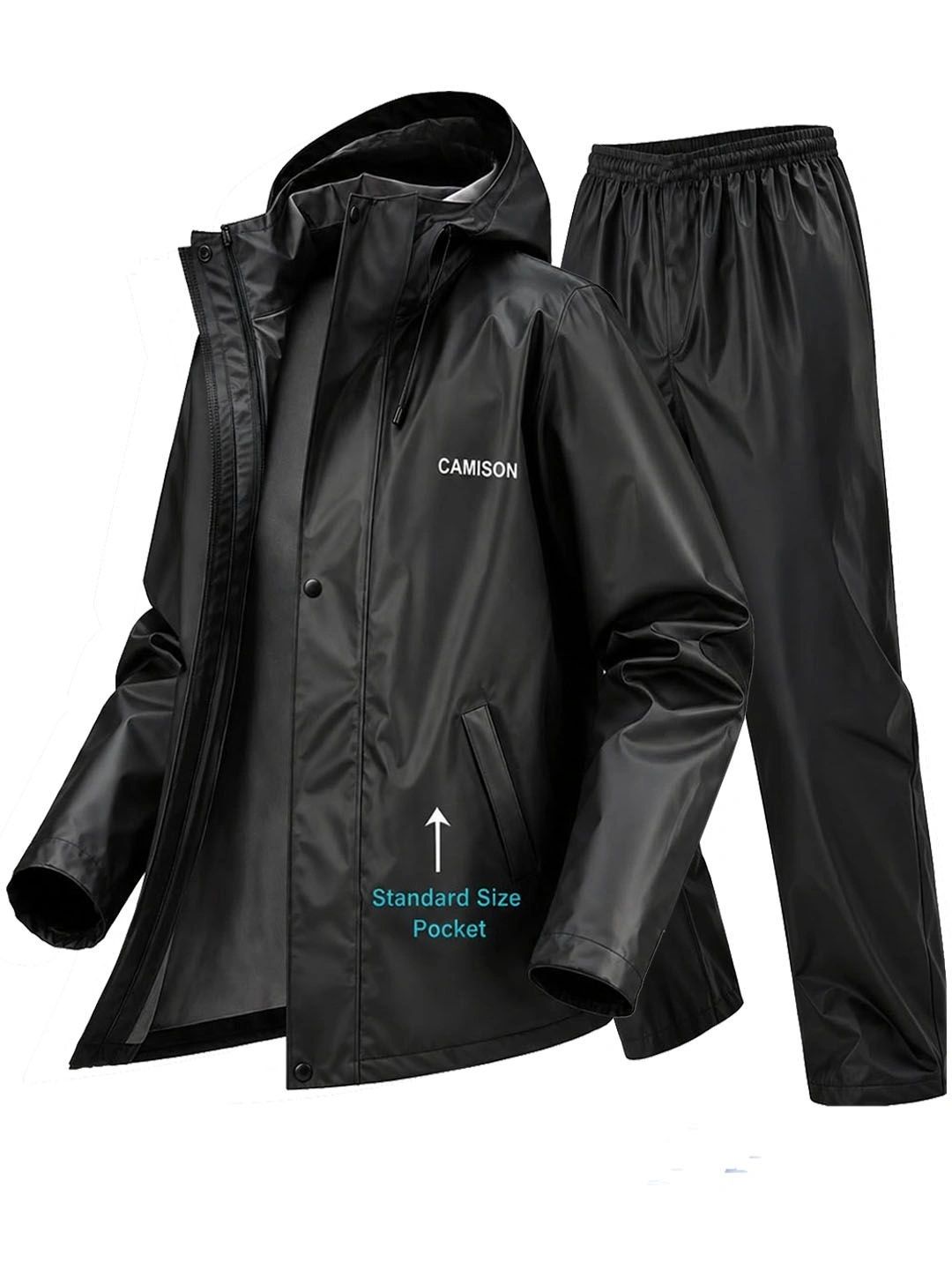 CAMISON Hooded Waterproof Rain Jacket