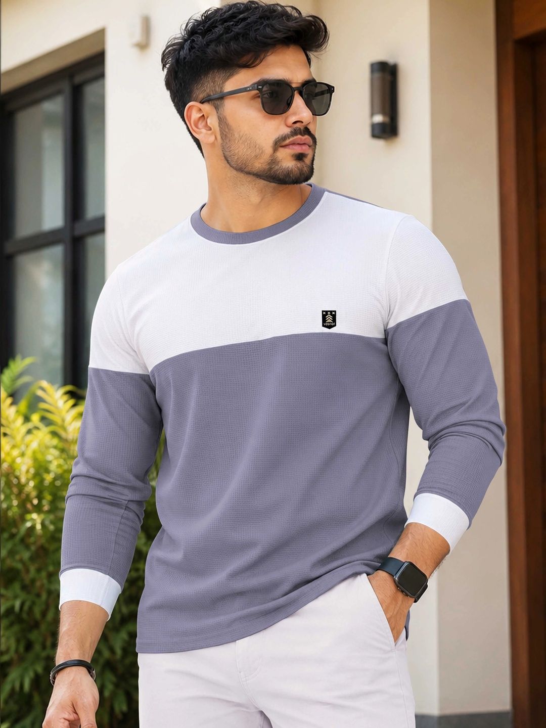 VeBNoR Men Colourblocked T-shirt