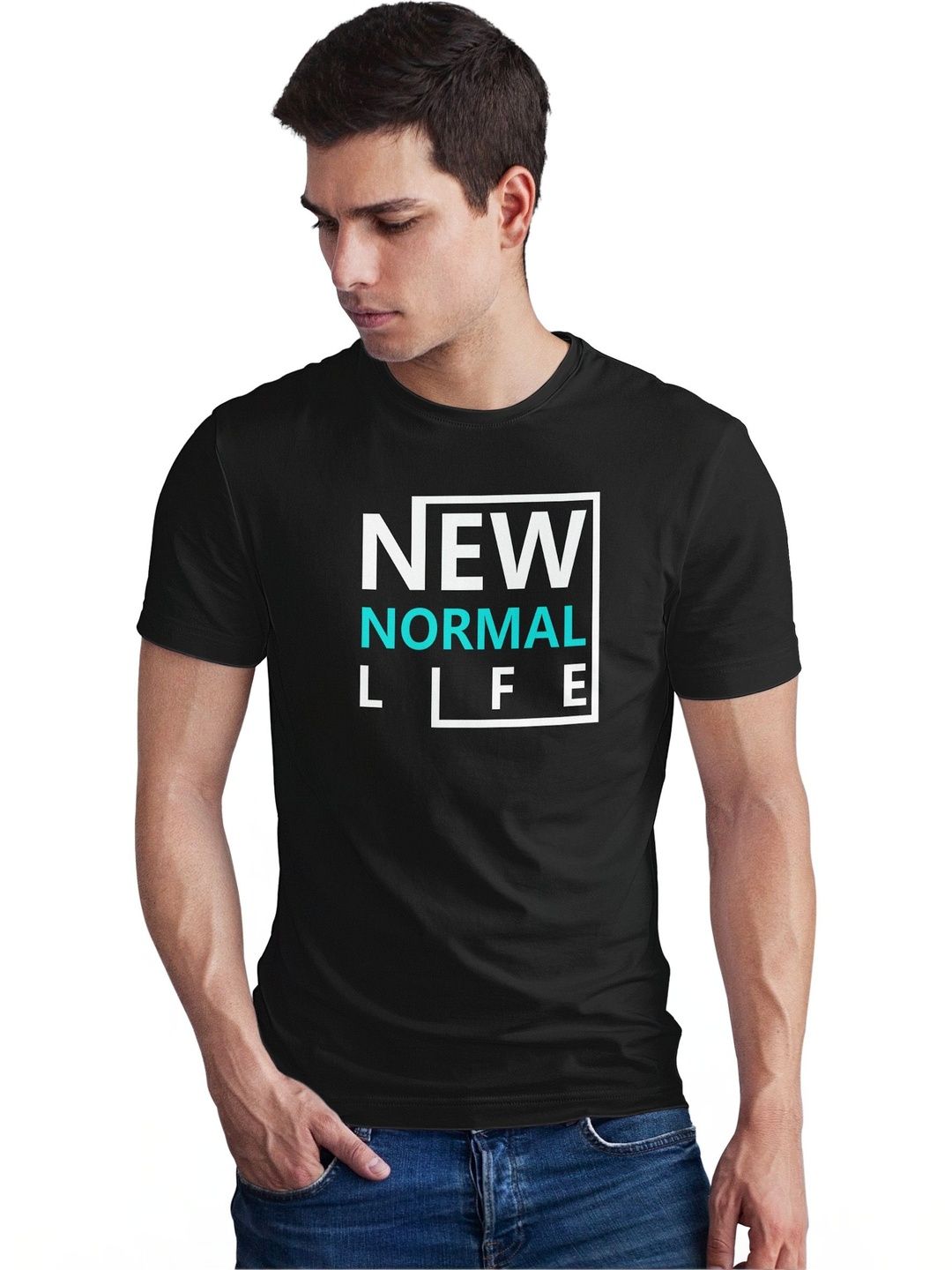 Seekbuylove Men Typography Printed Bio Finish T-shirt