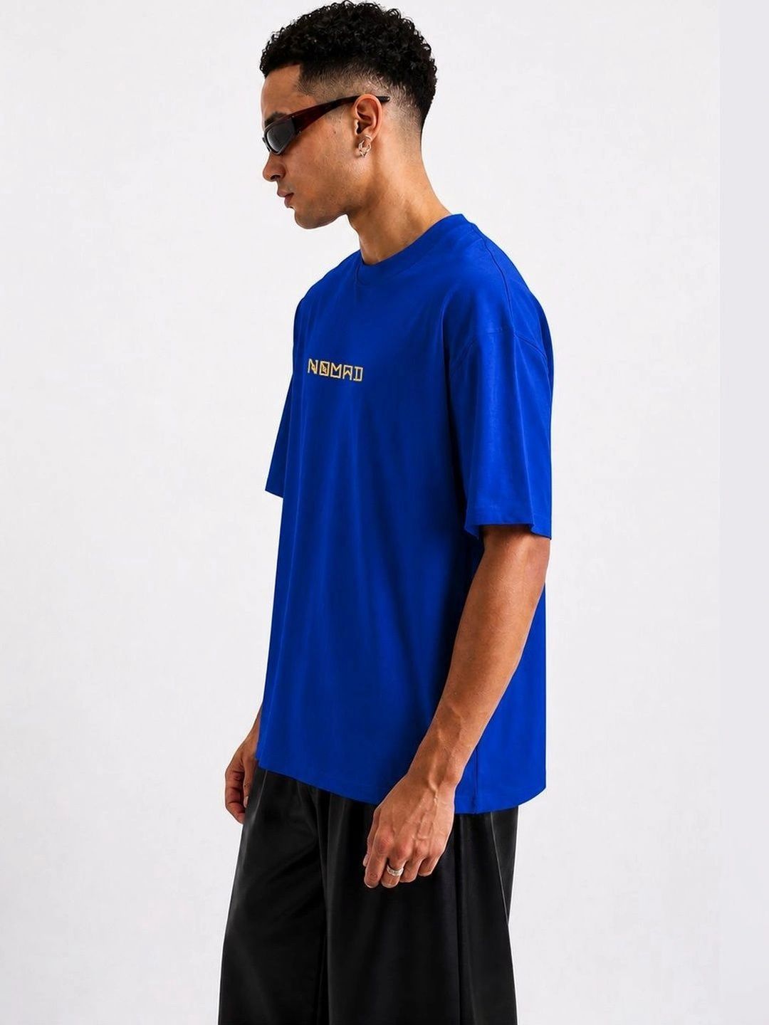 BRAHMOR Men Drop-Shoulder Sleeves T-shirt