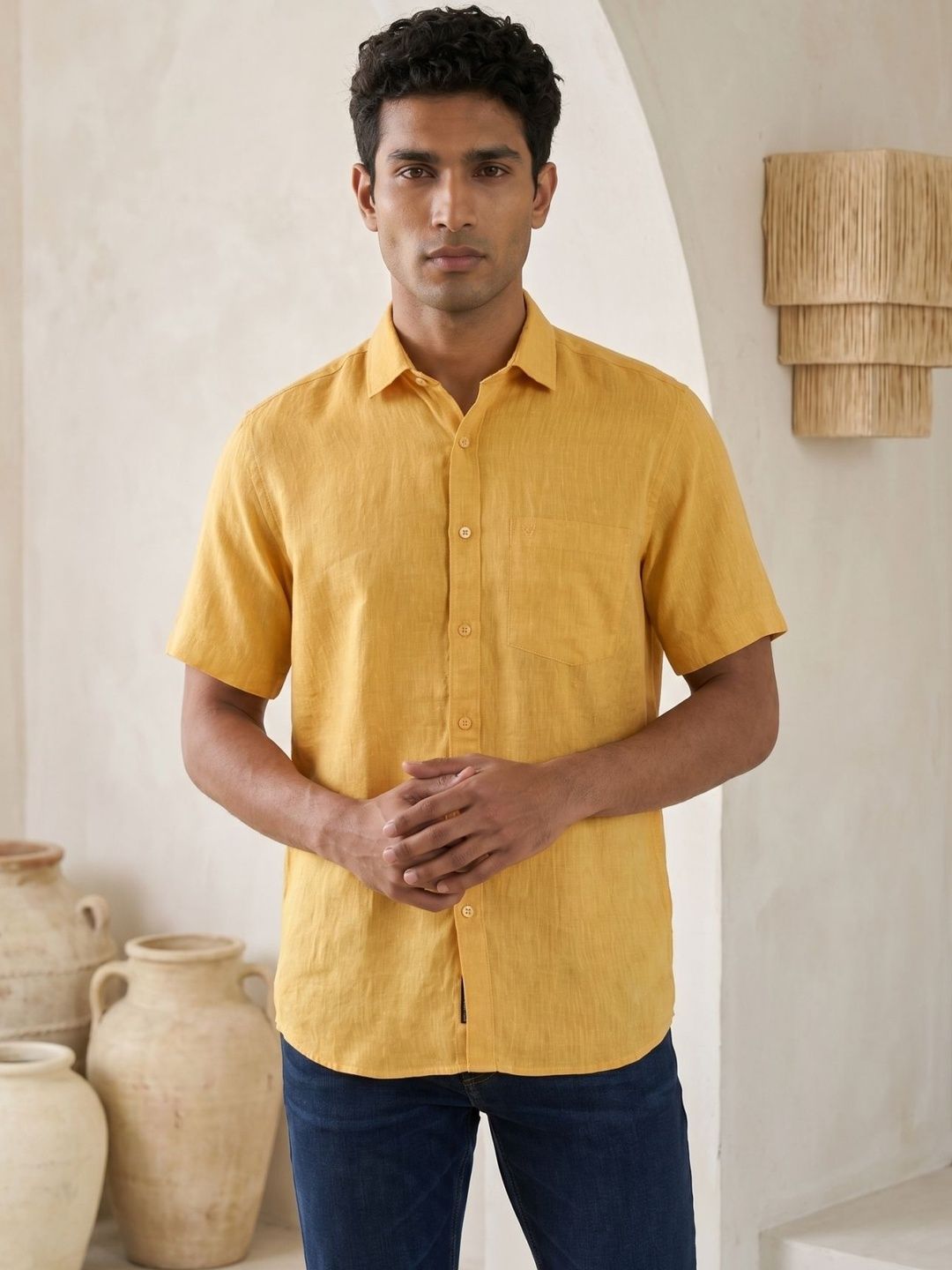 Regular Fit Casual Shirt Linen Club Men Contemporary Regular Fit Casual Shirt