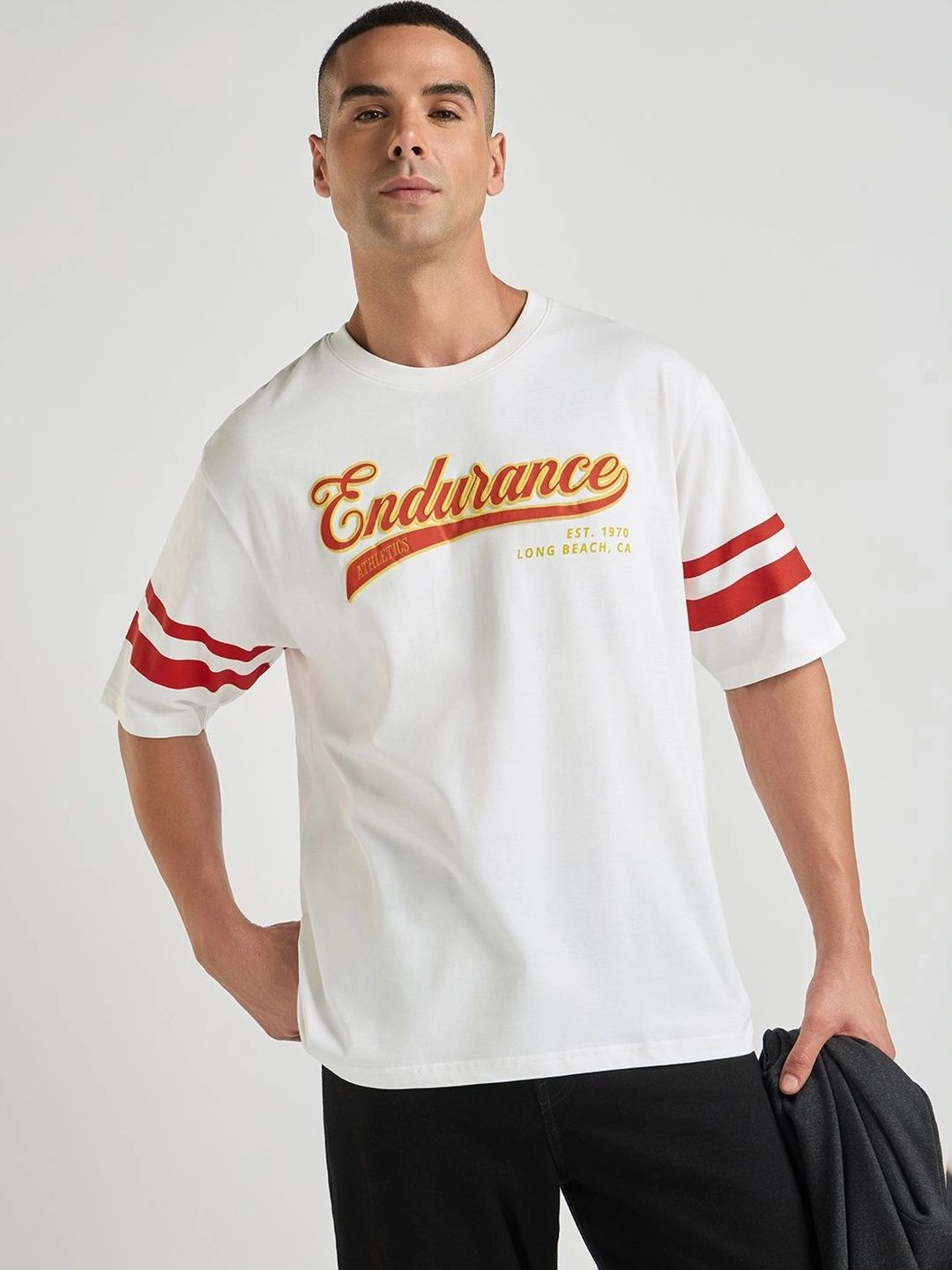 DILLINGER DILLINGER Men Puff Printed Oversized Cotton Tshirt