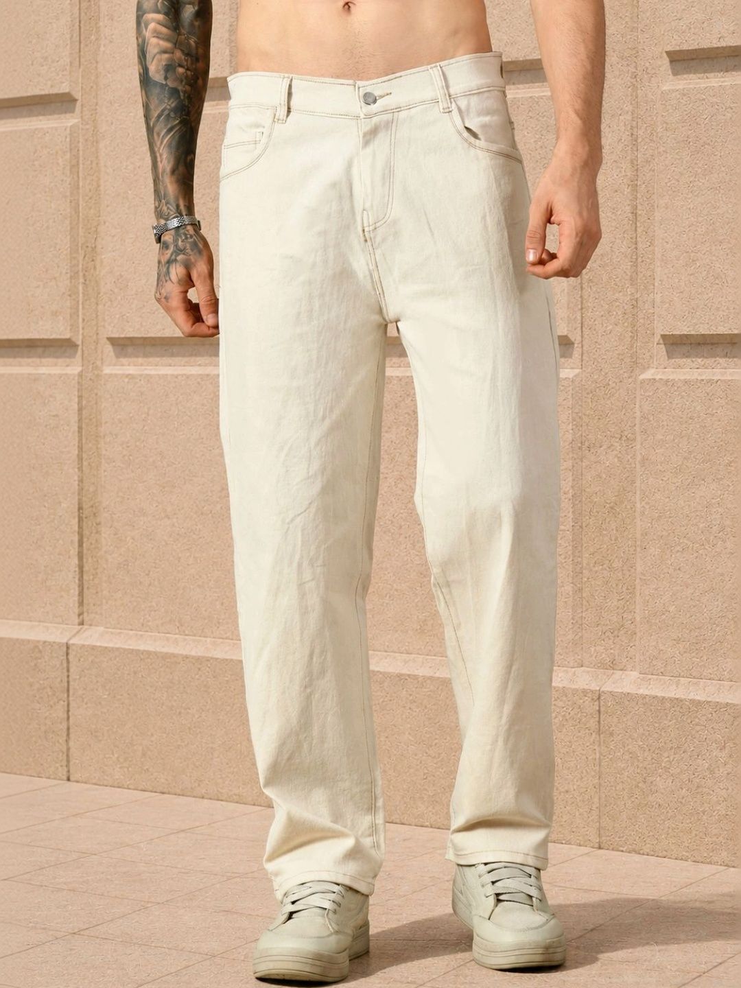 Moda Star Men Classic Relaxed Fit Mid-Rise Stretchable Jeans