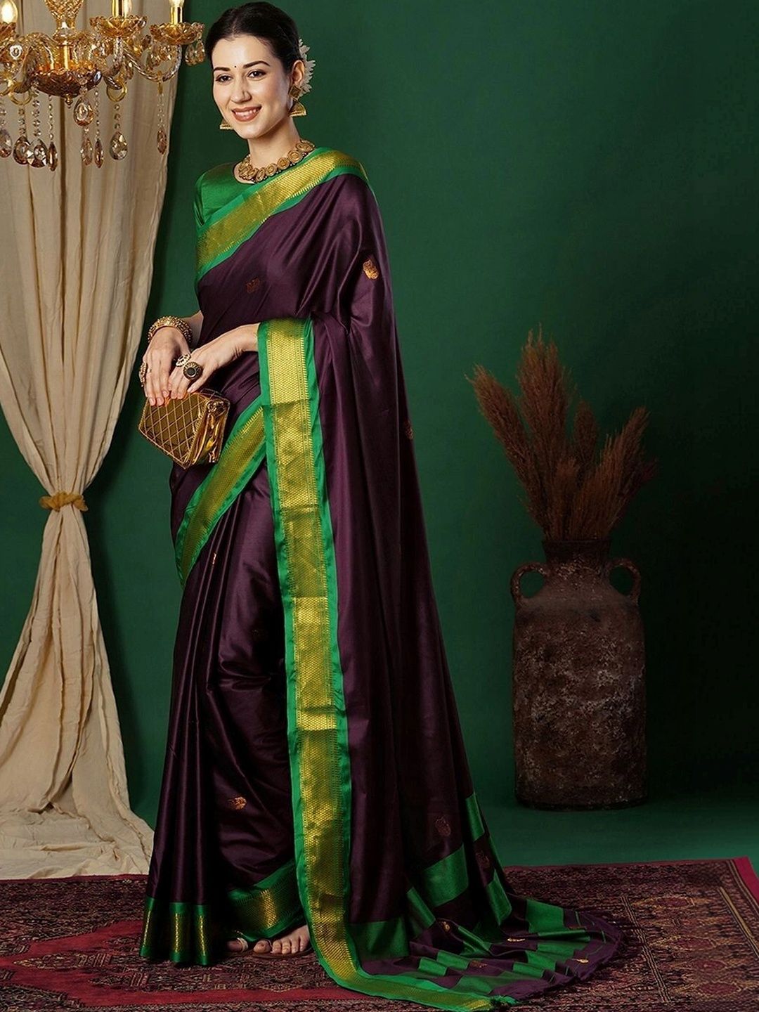 Paramparik Textile Zari Silk Cotton Paithani Saree