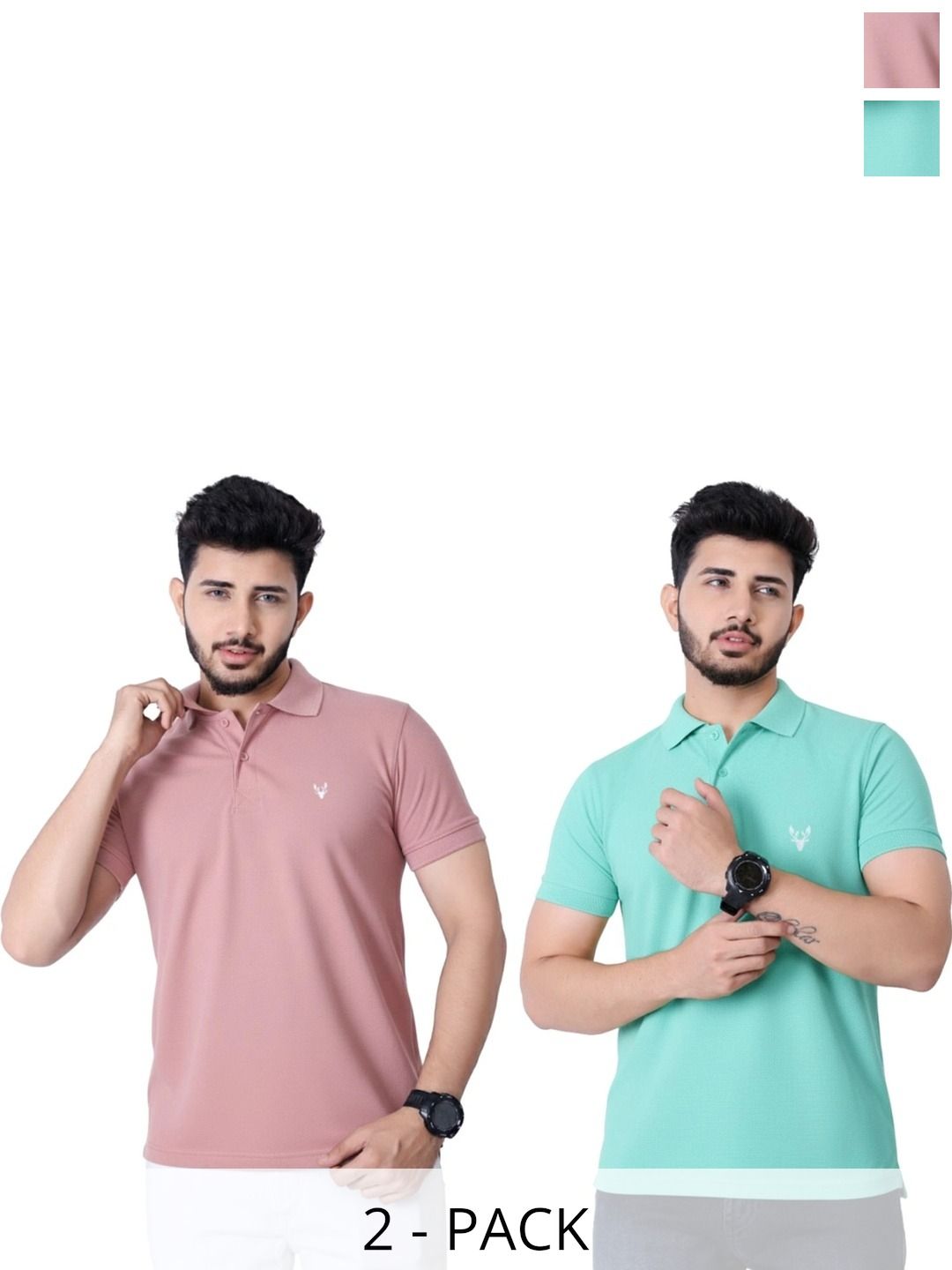 DEE LEAF Men 2 Polo Collar Abzorb T-shirt