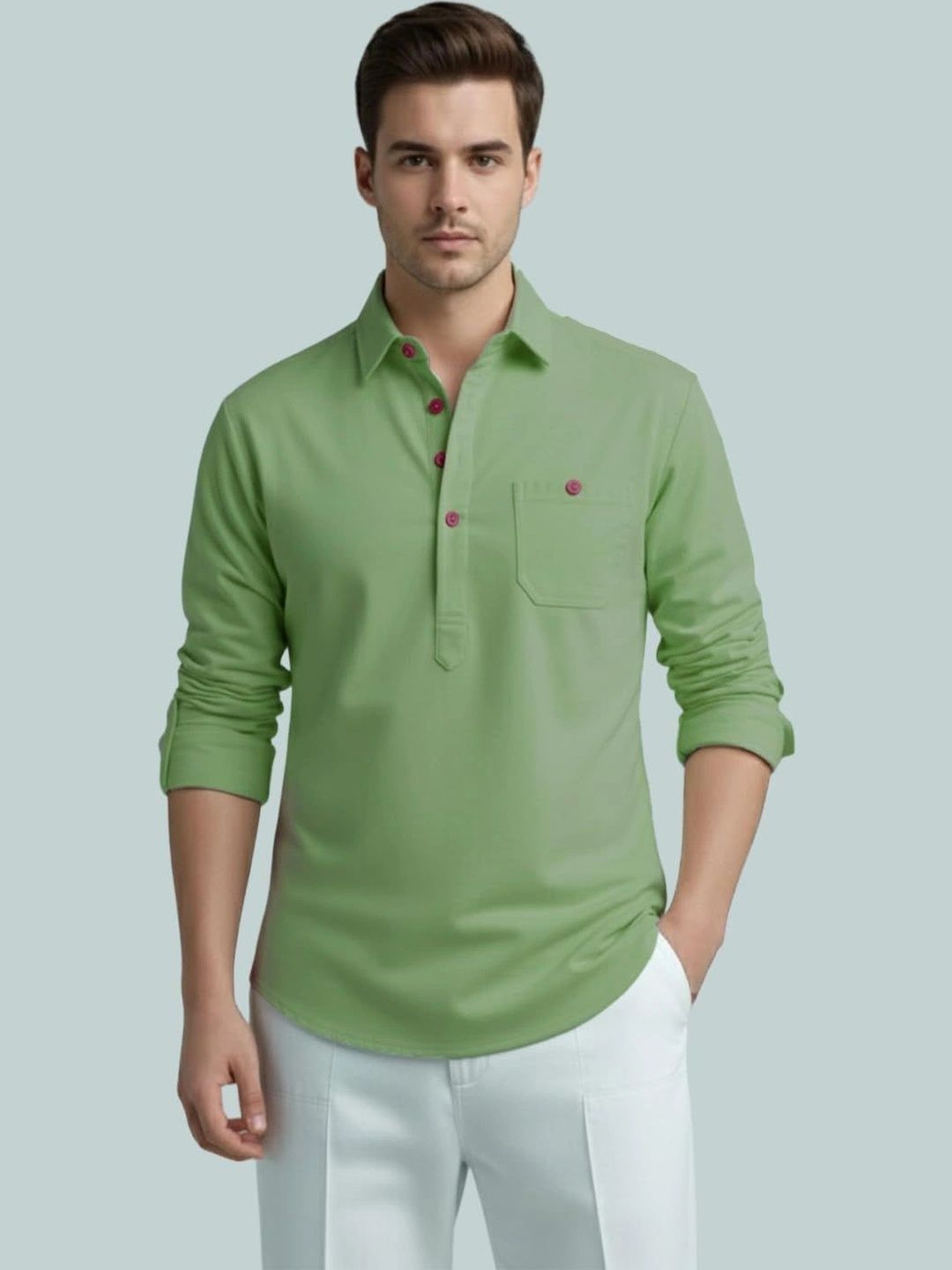 BLUE ROBED Men Kurta