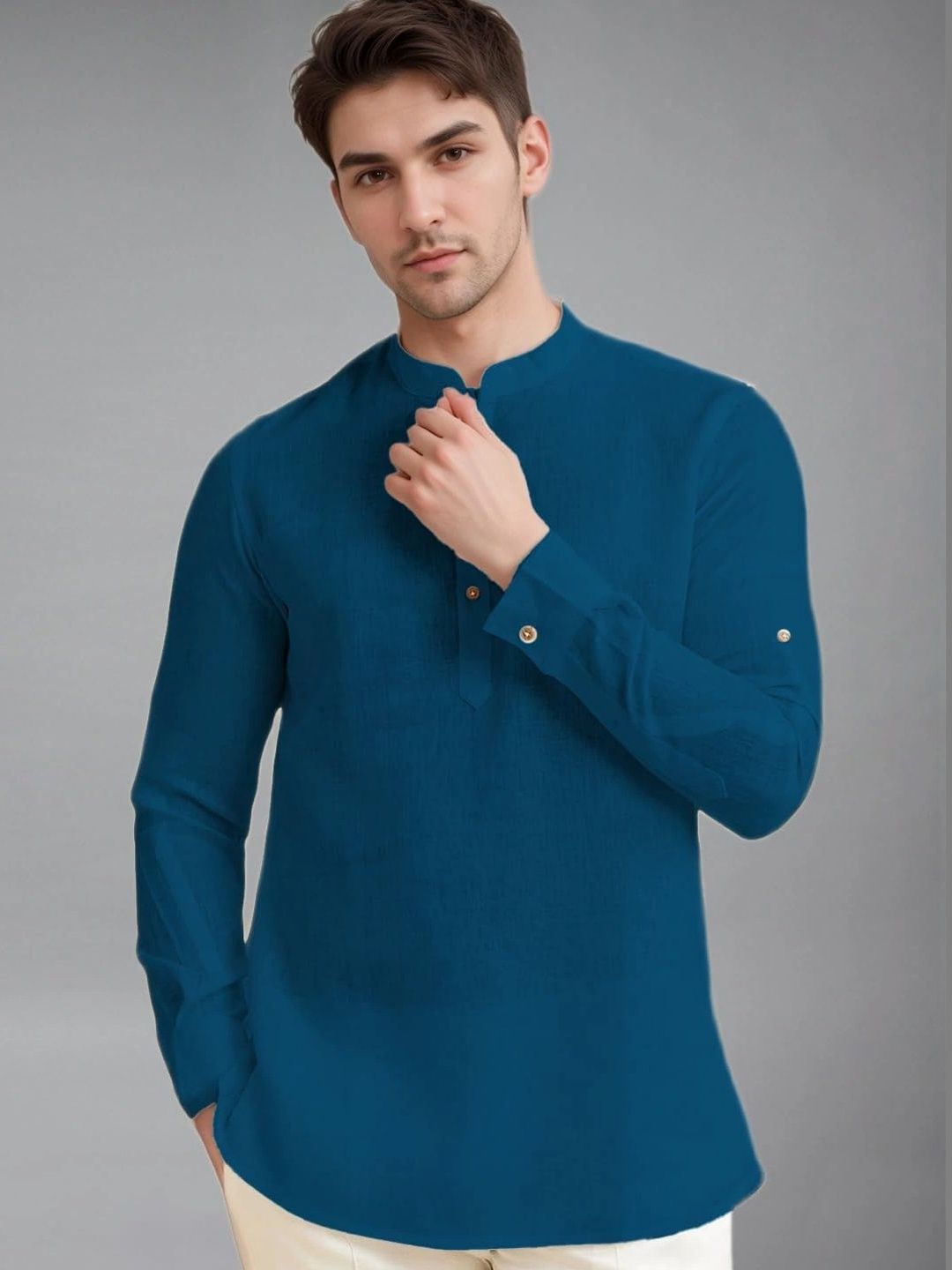 BLUE ROBED Men Kurta