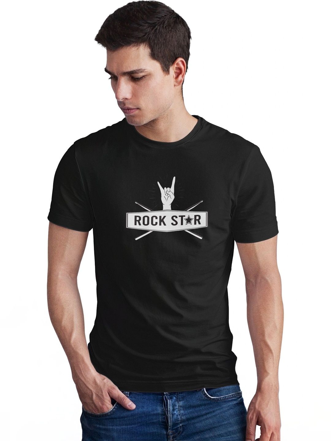Seekbuylove Men Printed Bio Finish T-shirt