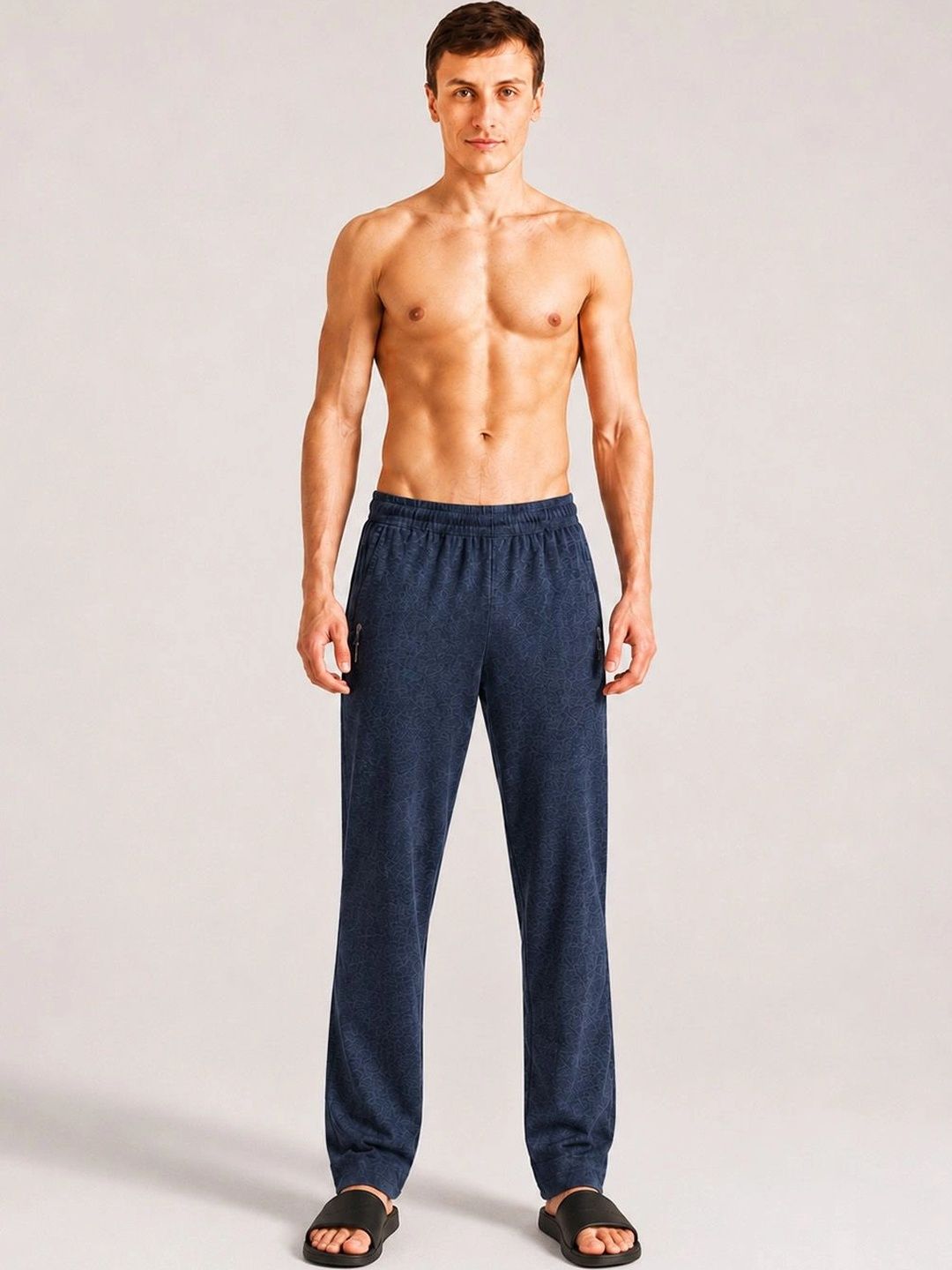 Pepe Jeans Men Blue Solid Cotton Lounge Pants