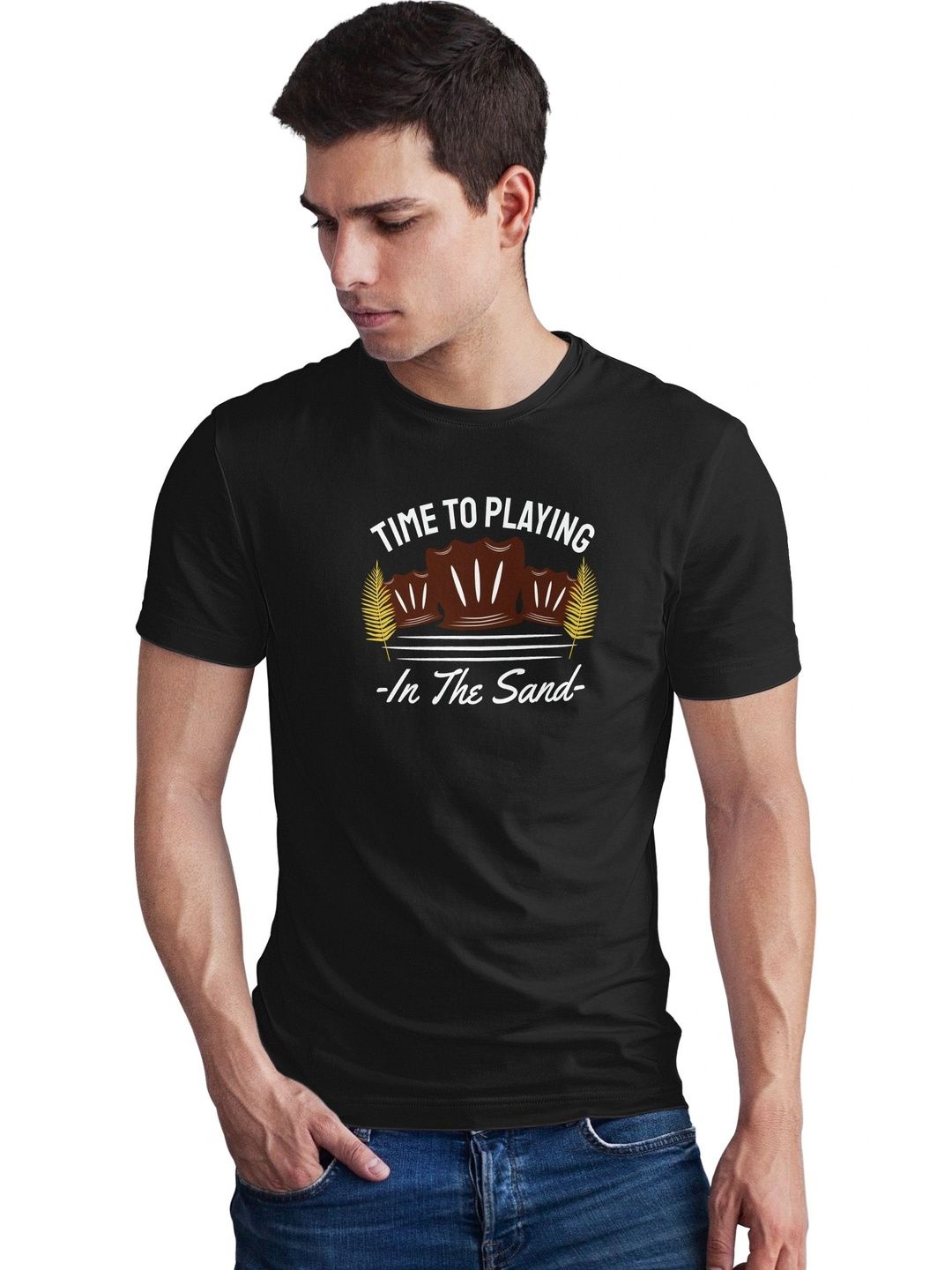 Seekbuylove Men Typography Printed Bio Finish T-shirt