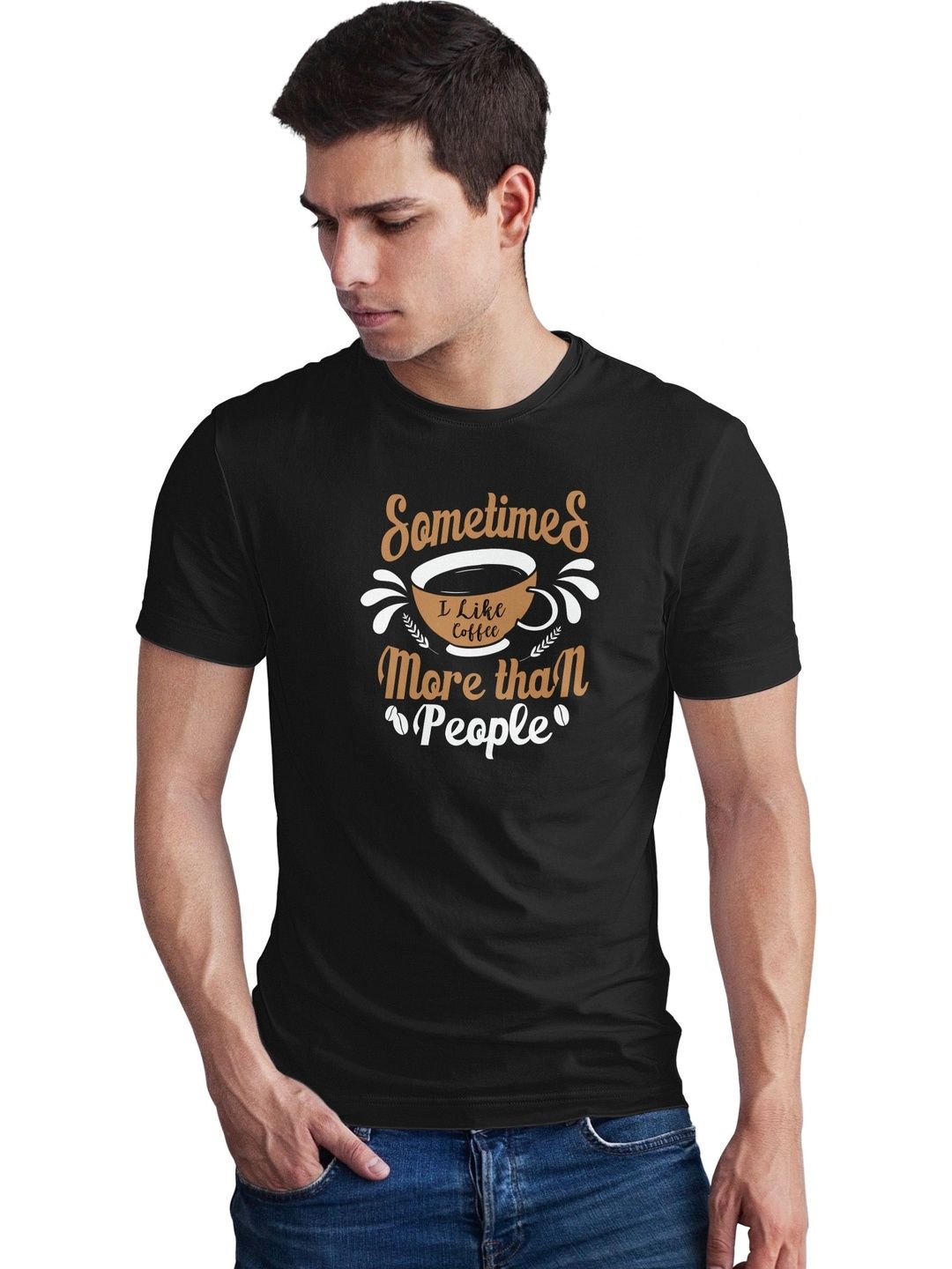 Seekbuylove Men Typography Printed Bio Finish T-shirt