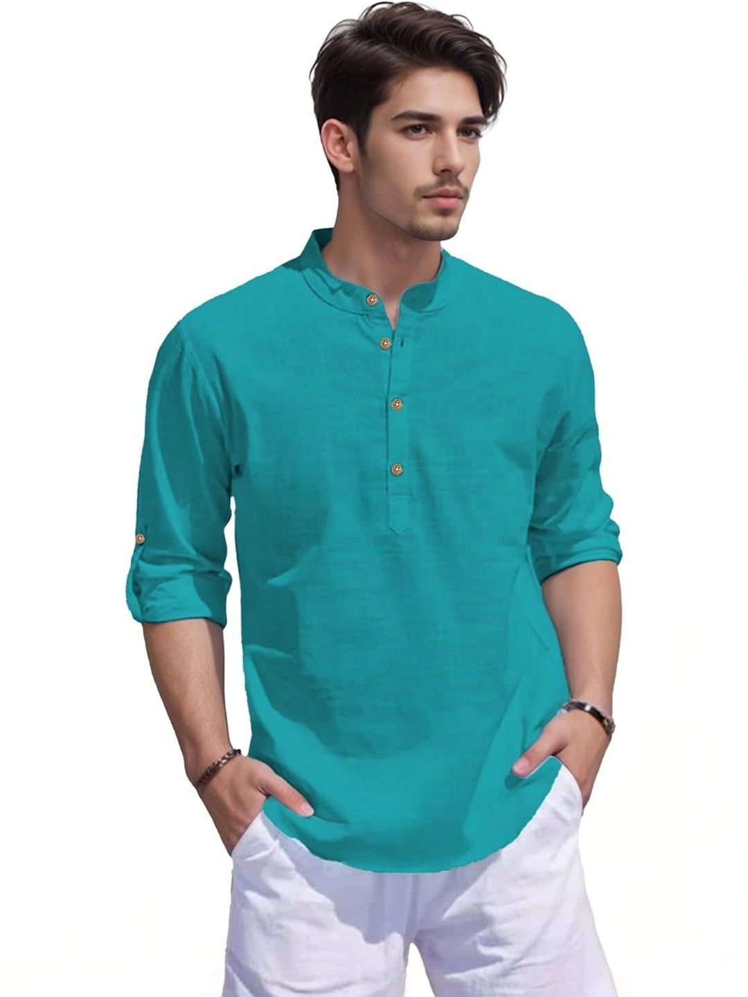 BLUE ROBED Men Kurta