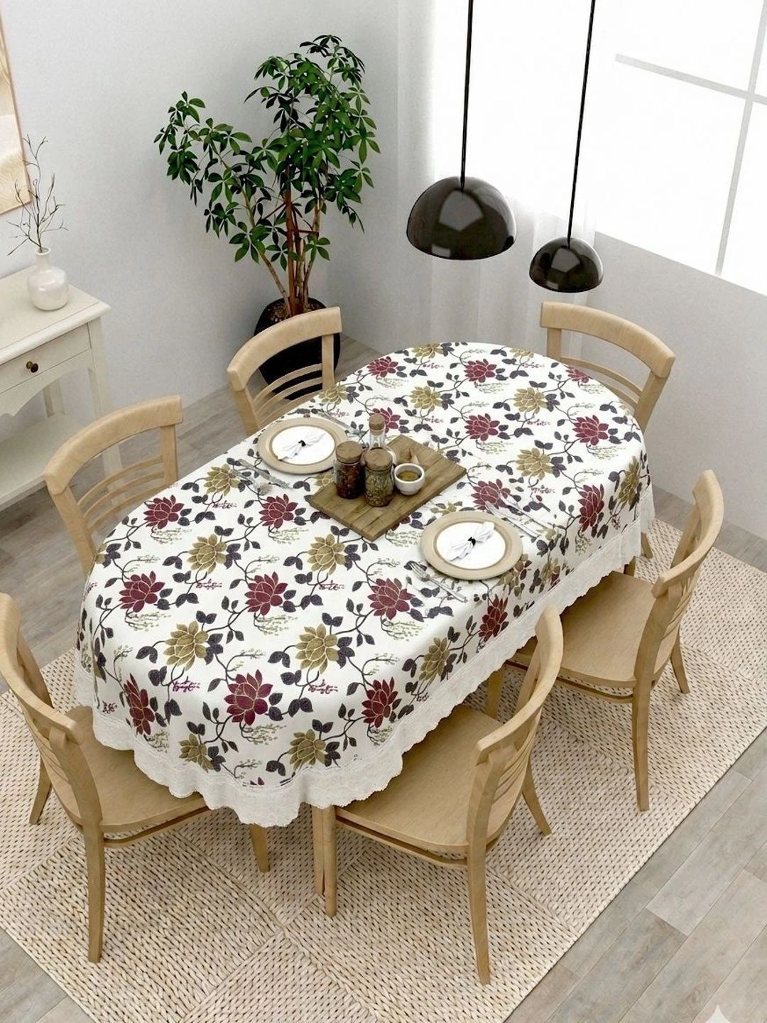 IC ICONIC CHOICE IC ICONIC CHOICE White Waterproof 6-Seater Table Cover