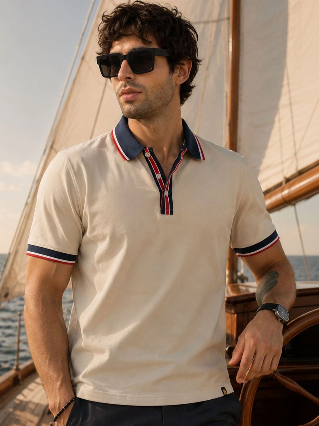 Maniac Men Polo Collar T-shirt