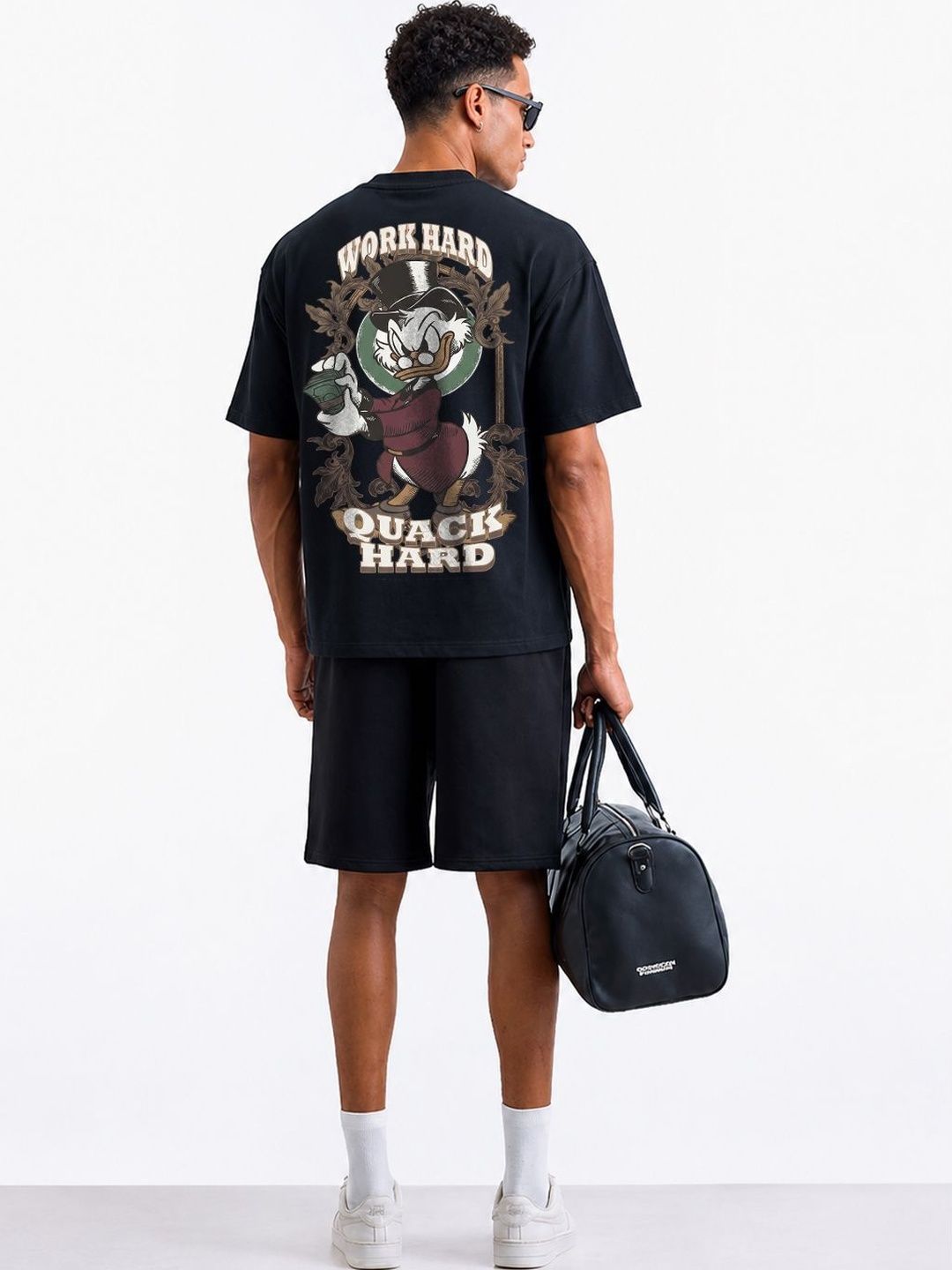 BRAHMOR Men Drop-Shoulder Sleeves T-shirt