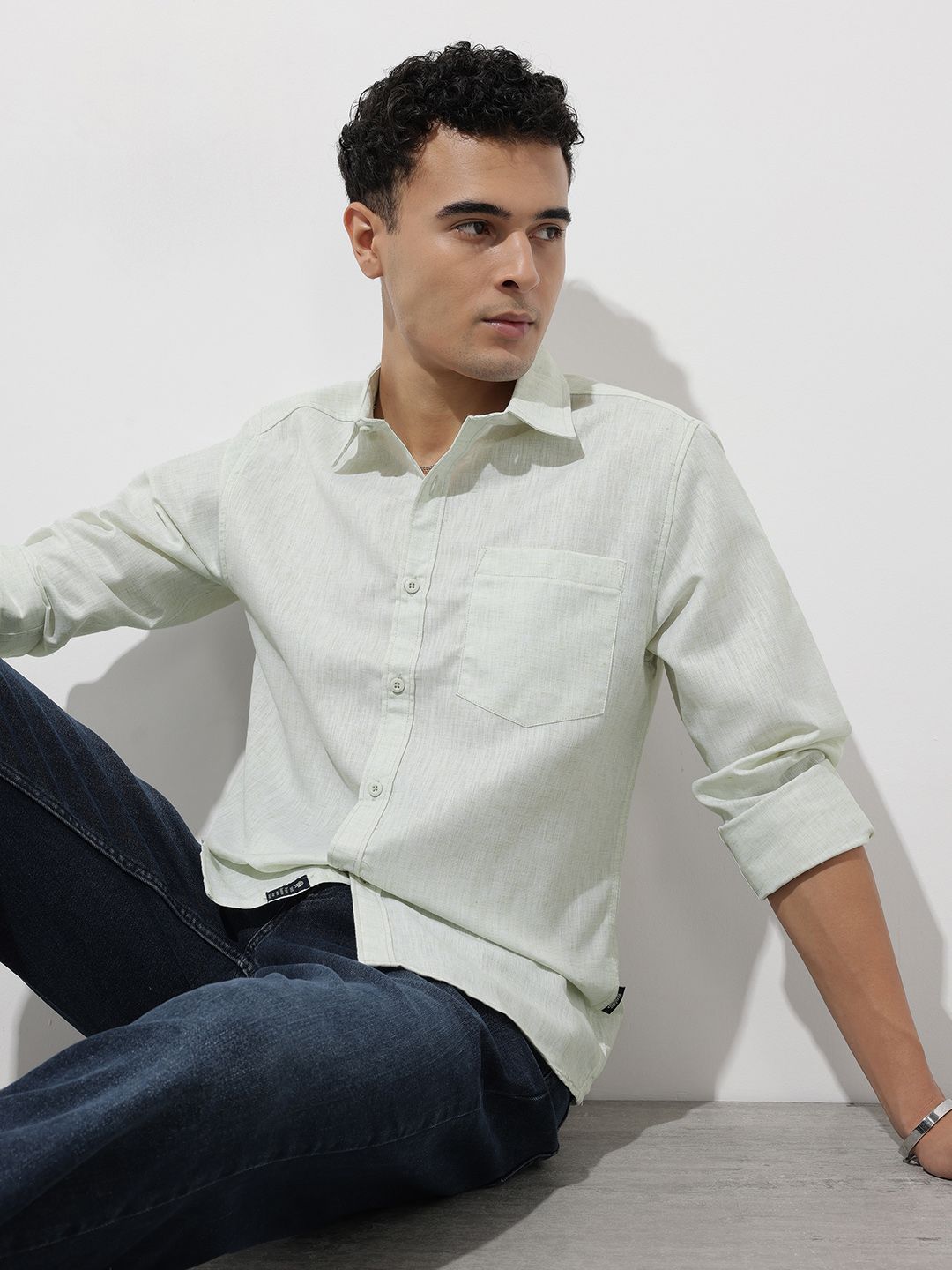 The Roadster Life Co. Cotton Linen Casual Shirt